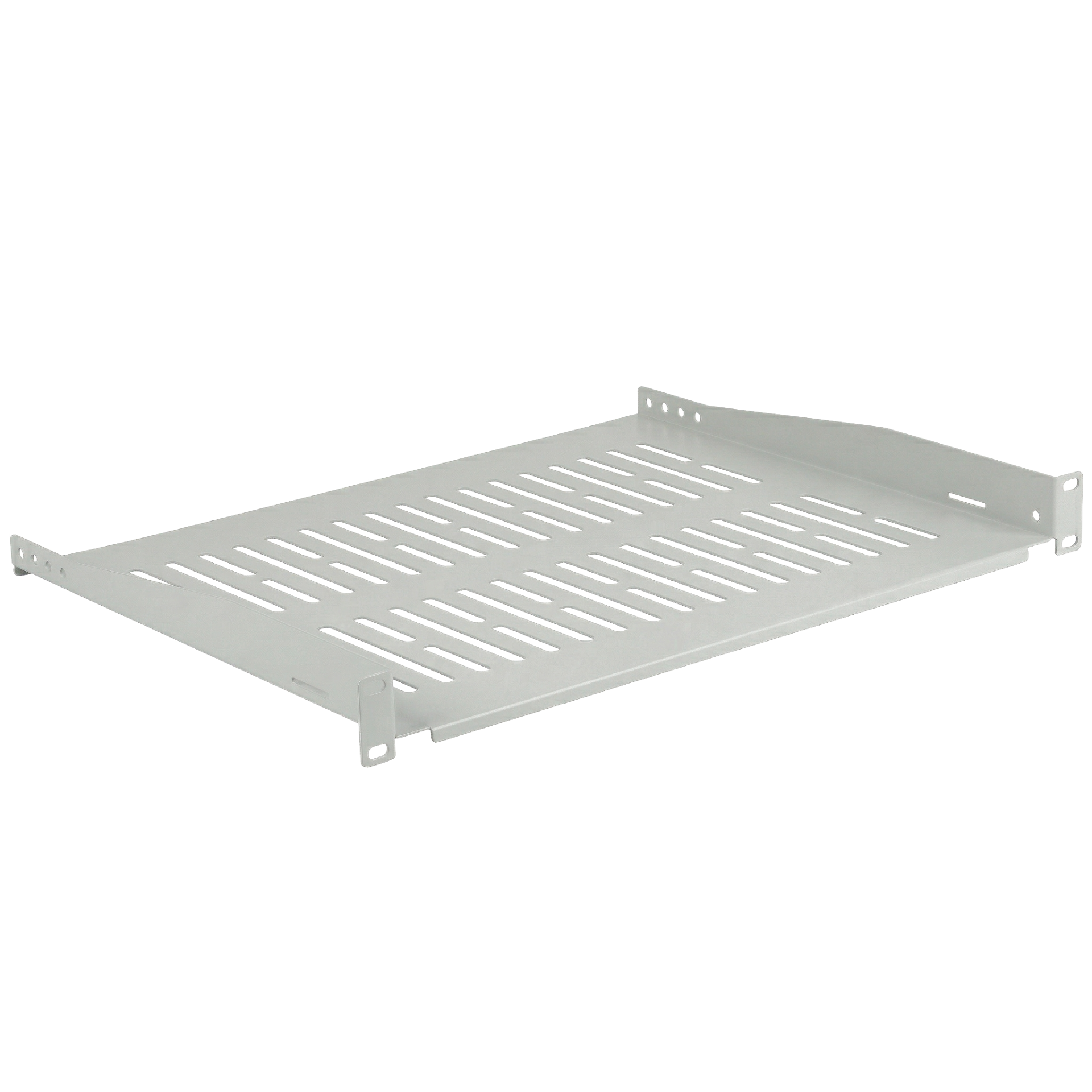 19" 1U Shelf, 350 mm deep, Load capacity 10 kg, RAL 7035