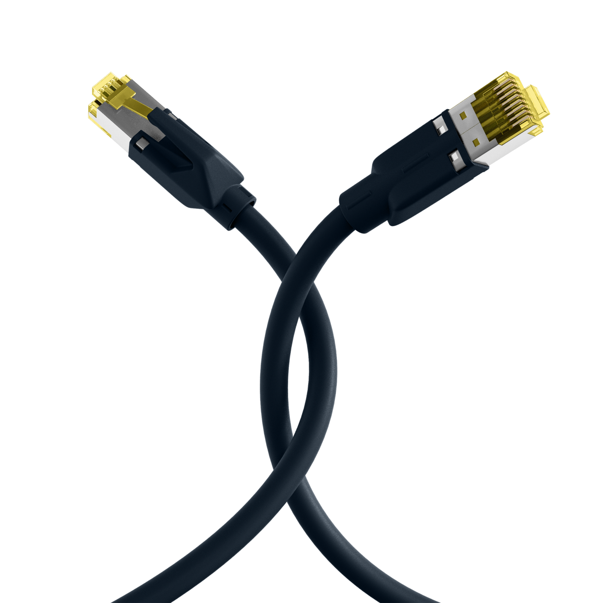 INFRALAN® RJ45 patch cord S/FTP, Cat.6A, TM31, UC900, 1m, black