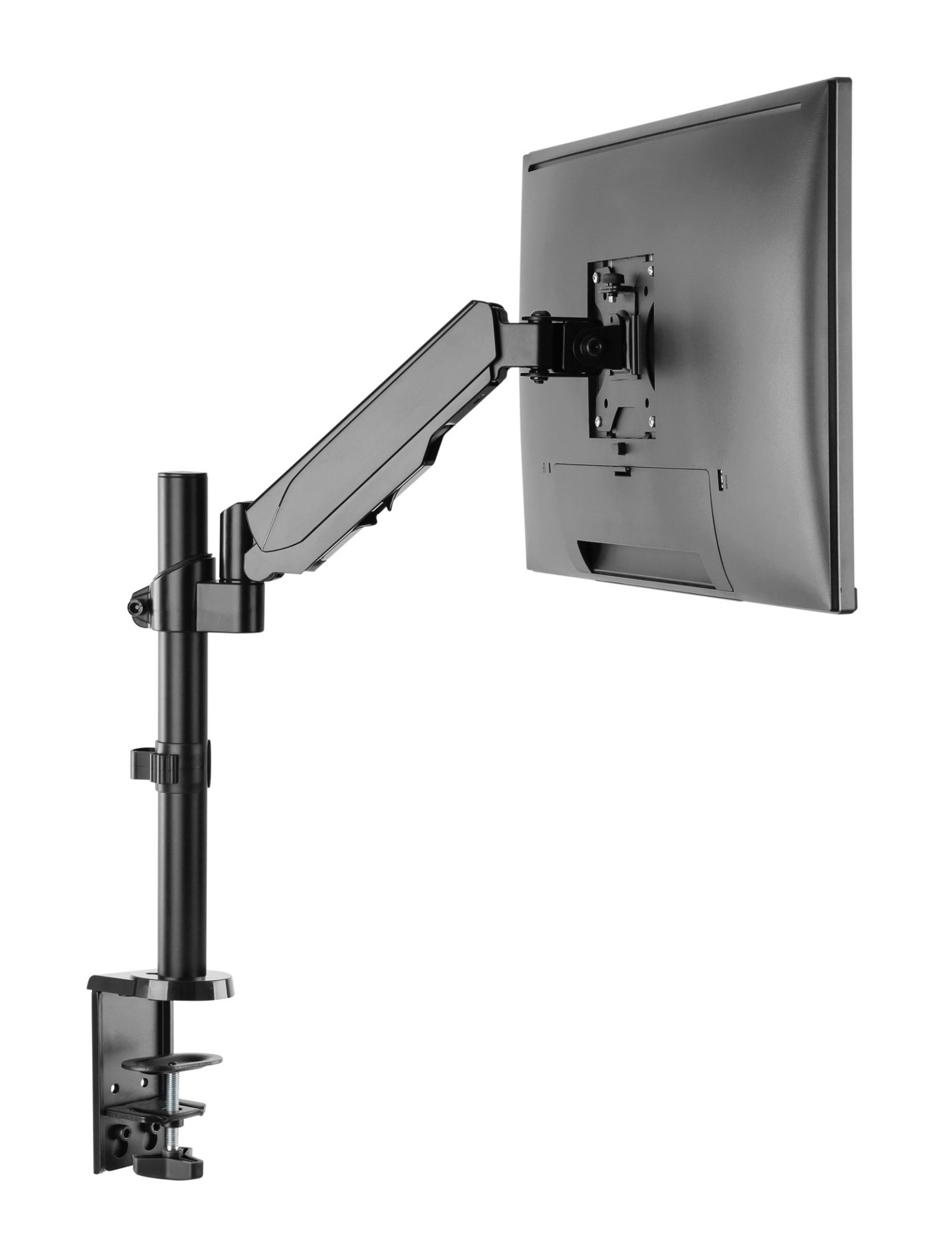 Schreibtischhalterung für 1 LCD TV LED 17"-32", 1 Arm, mit Gasfeder, Schwarz