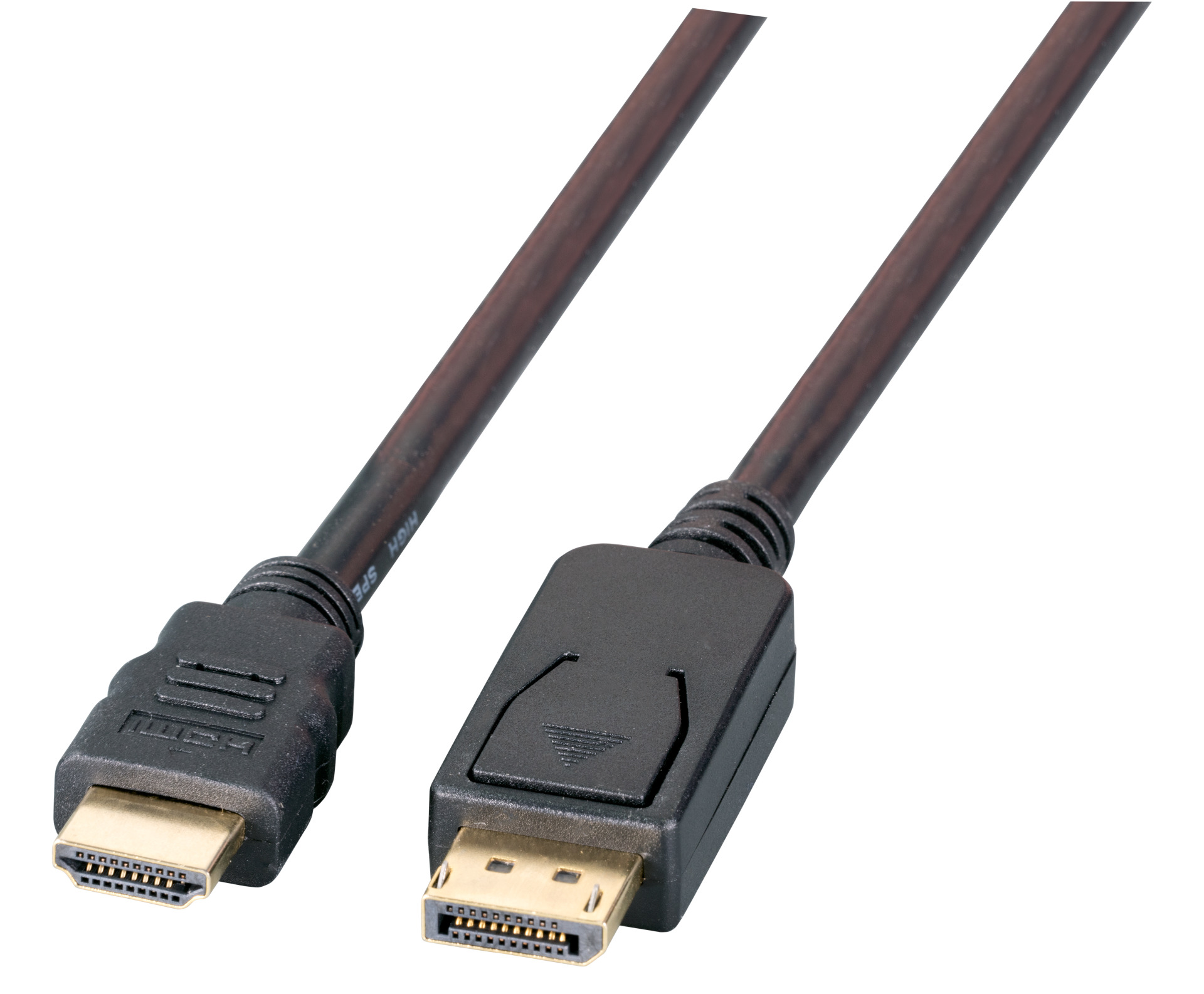 DisplayPort/HDMI Kabel 4K60Hz,A-A St-St, 1m, schwarz