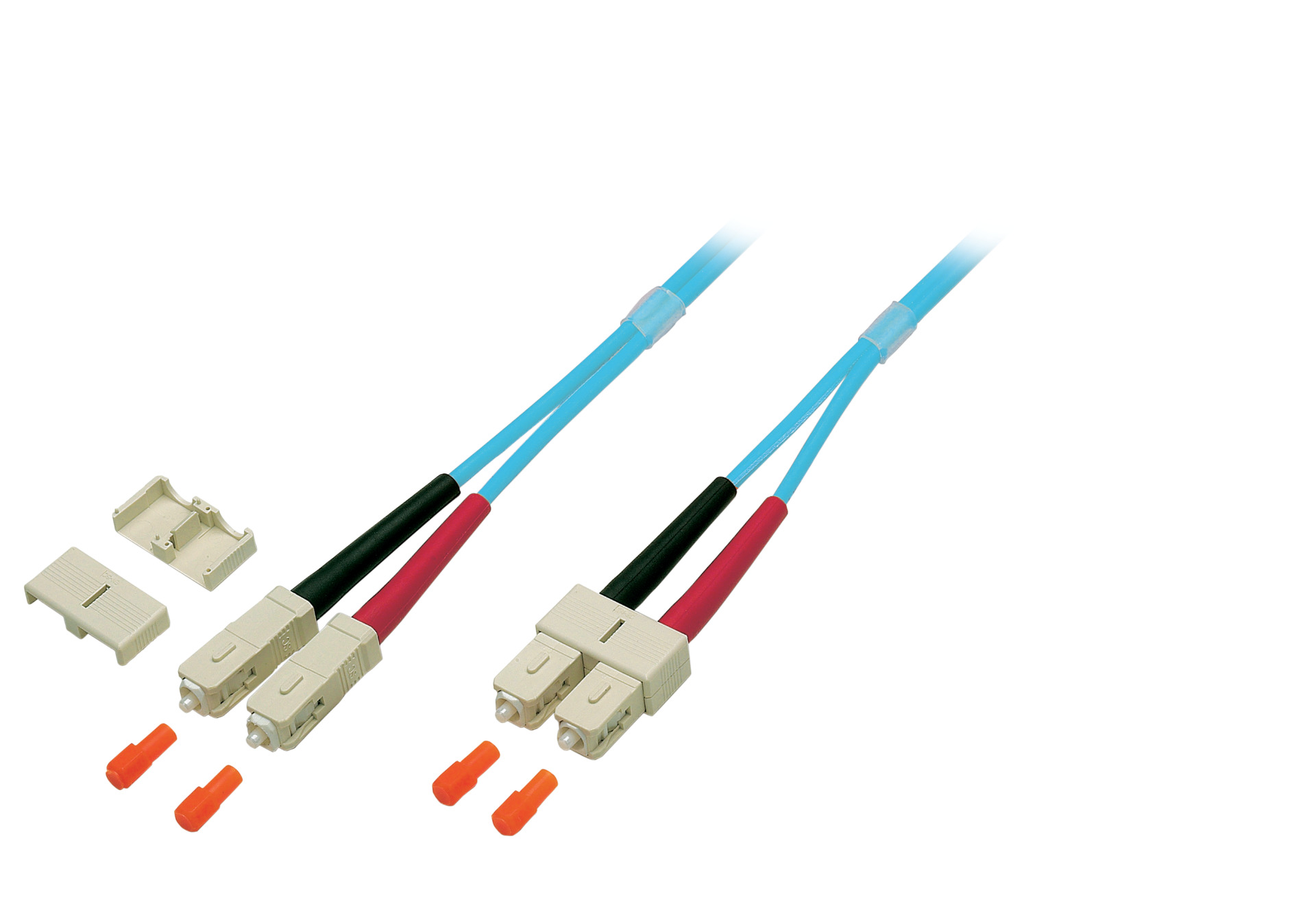 Duplex Patchkabel SC-SC OM3 15m LSZH 3mm aqua