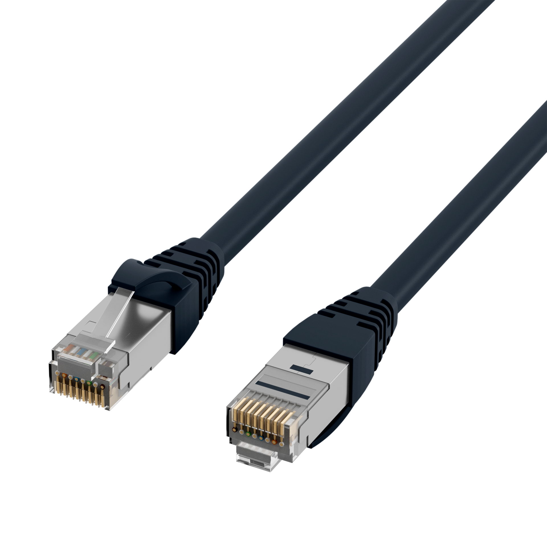 RJ45 Patch Cord Cat.6A S/FTP TPE black 30m