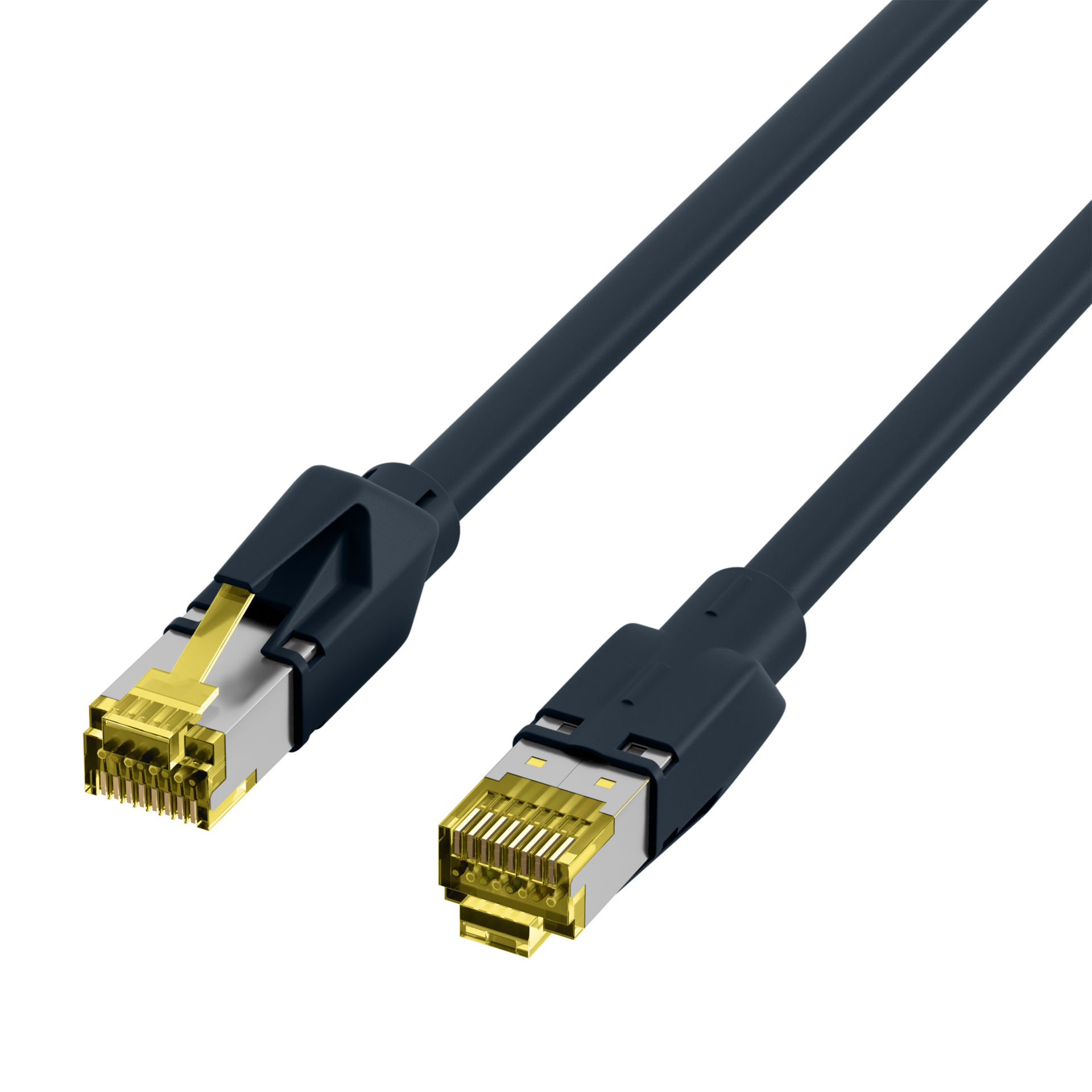 INFRALAN® RJ45 patch cord S/FTP, Cat.6A, TM31, UC900, 1m, black