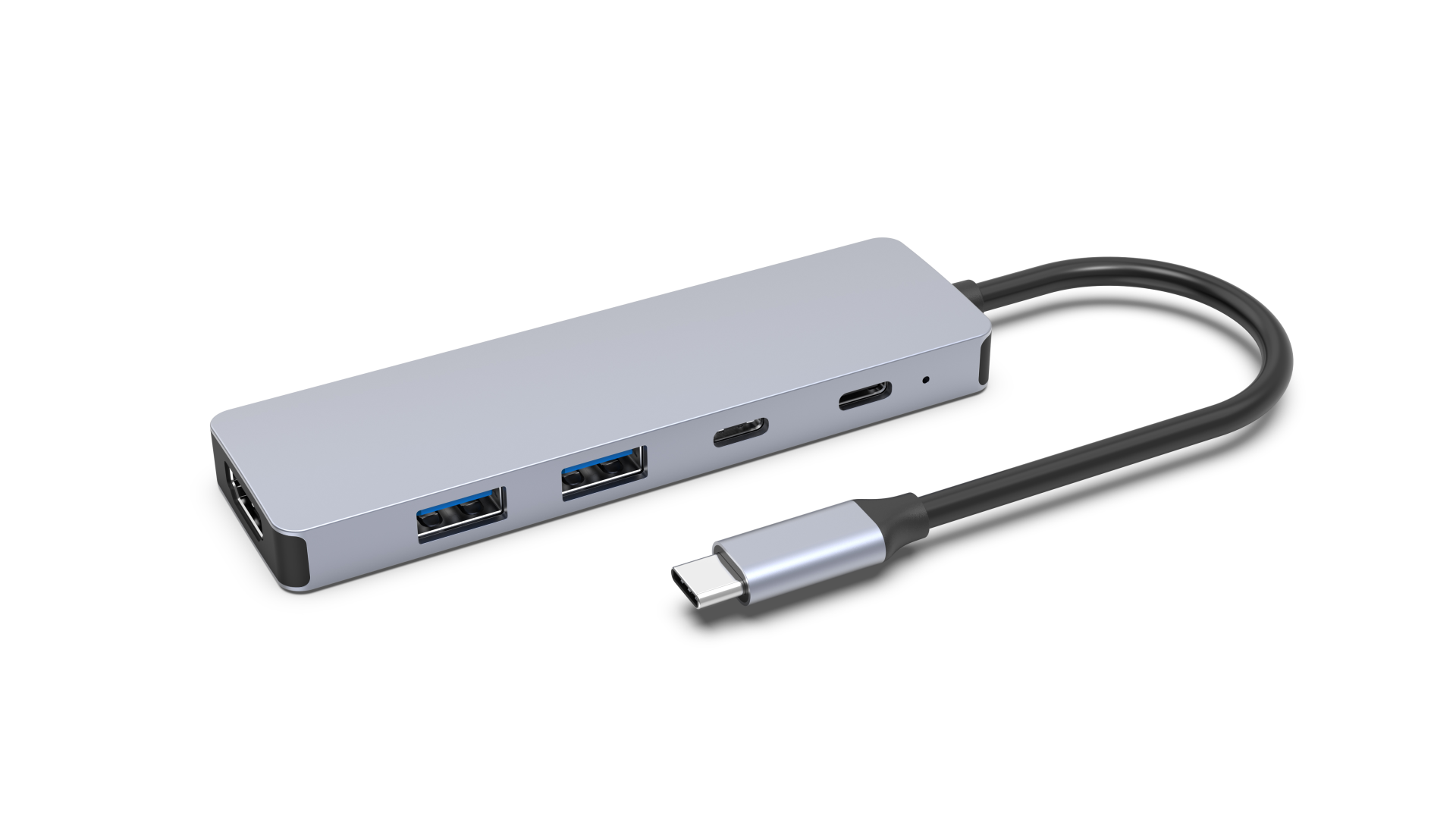 USB-C Docking Station 5-in-1, for 1 monitor Al, 2xUSB3.0/USB-C/HDMI/PD