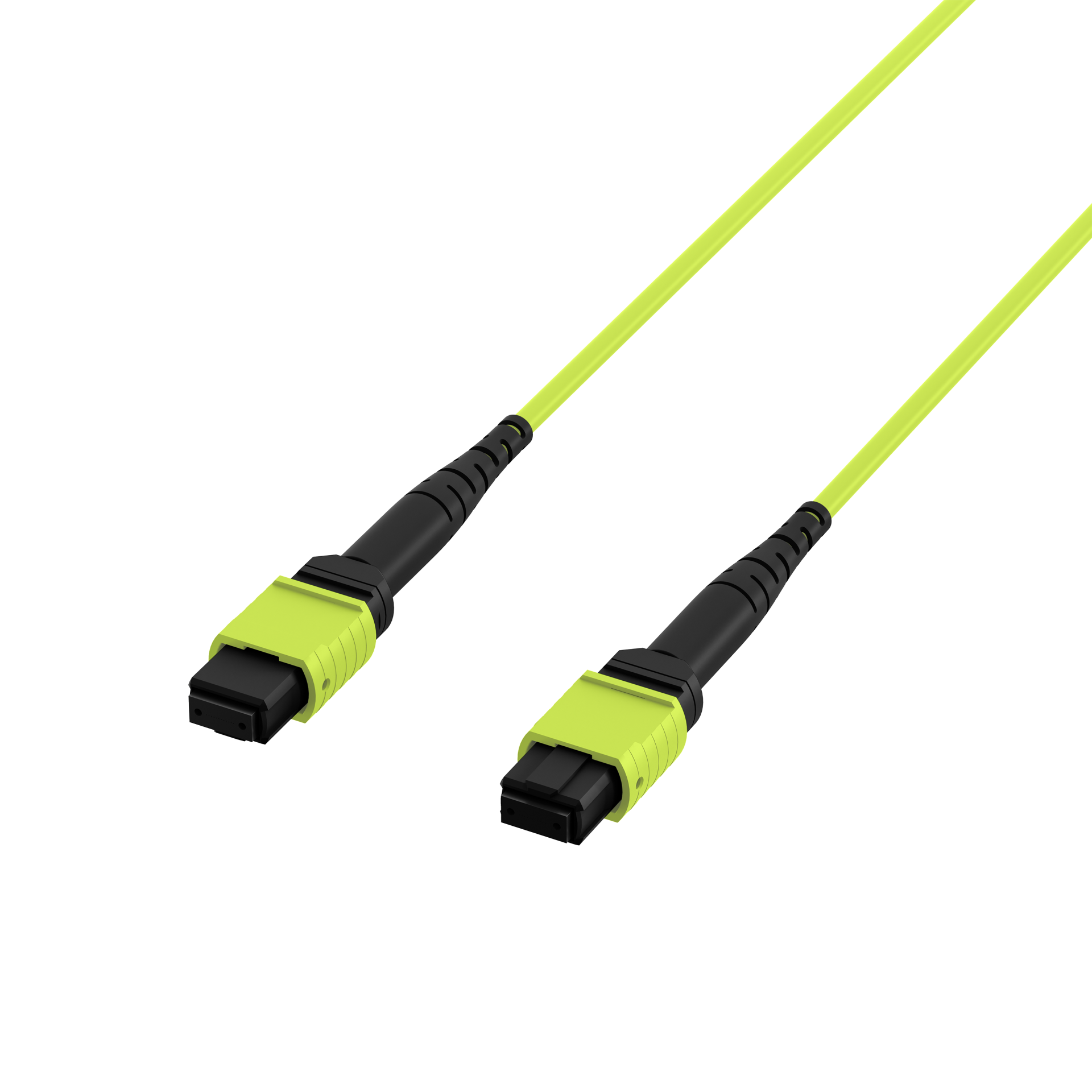 MTP®(F)-MTP®(F) Patch cable OM5 12 fibers Typ B LSZH limegreen 10m