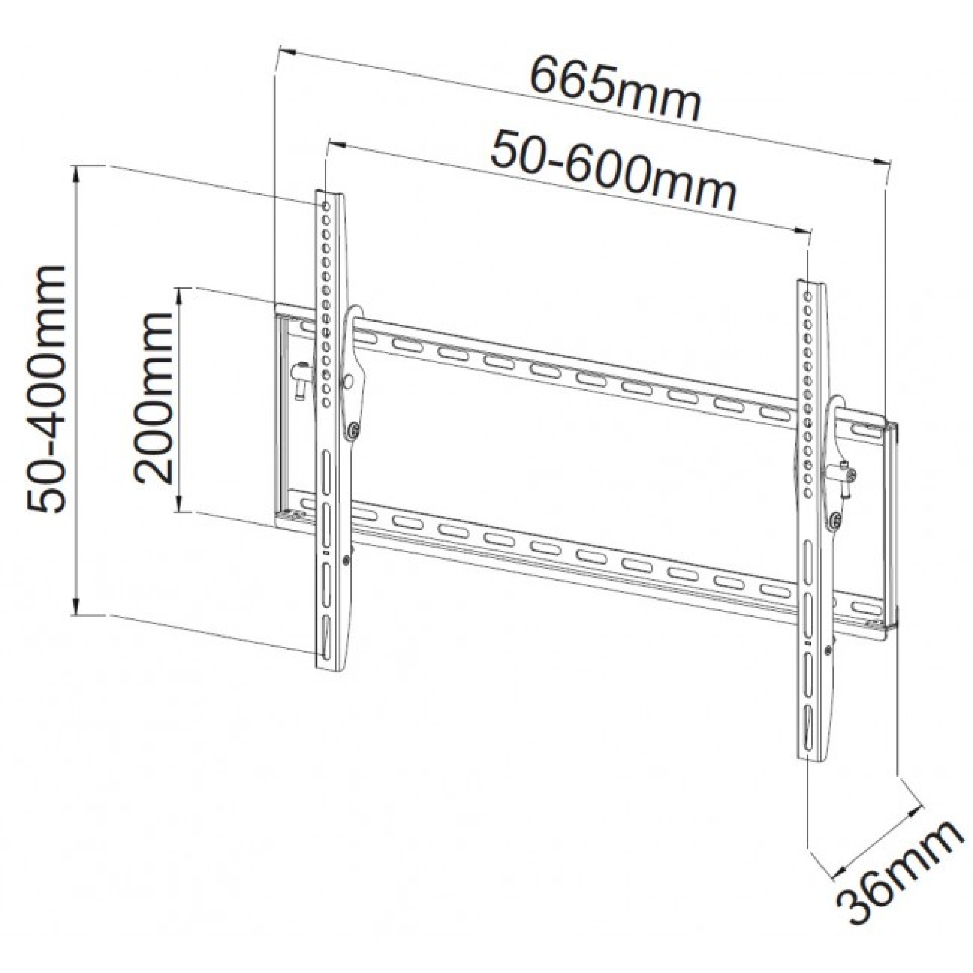 Wall bracket for LCD TV LED 40"-65",black