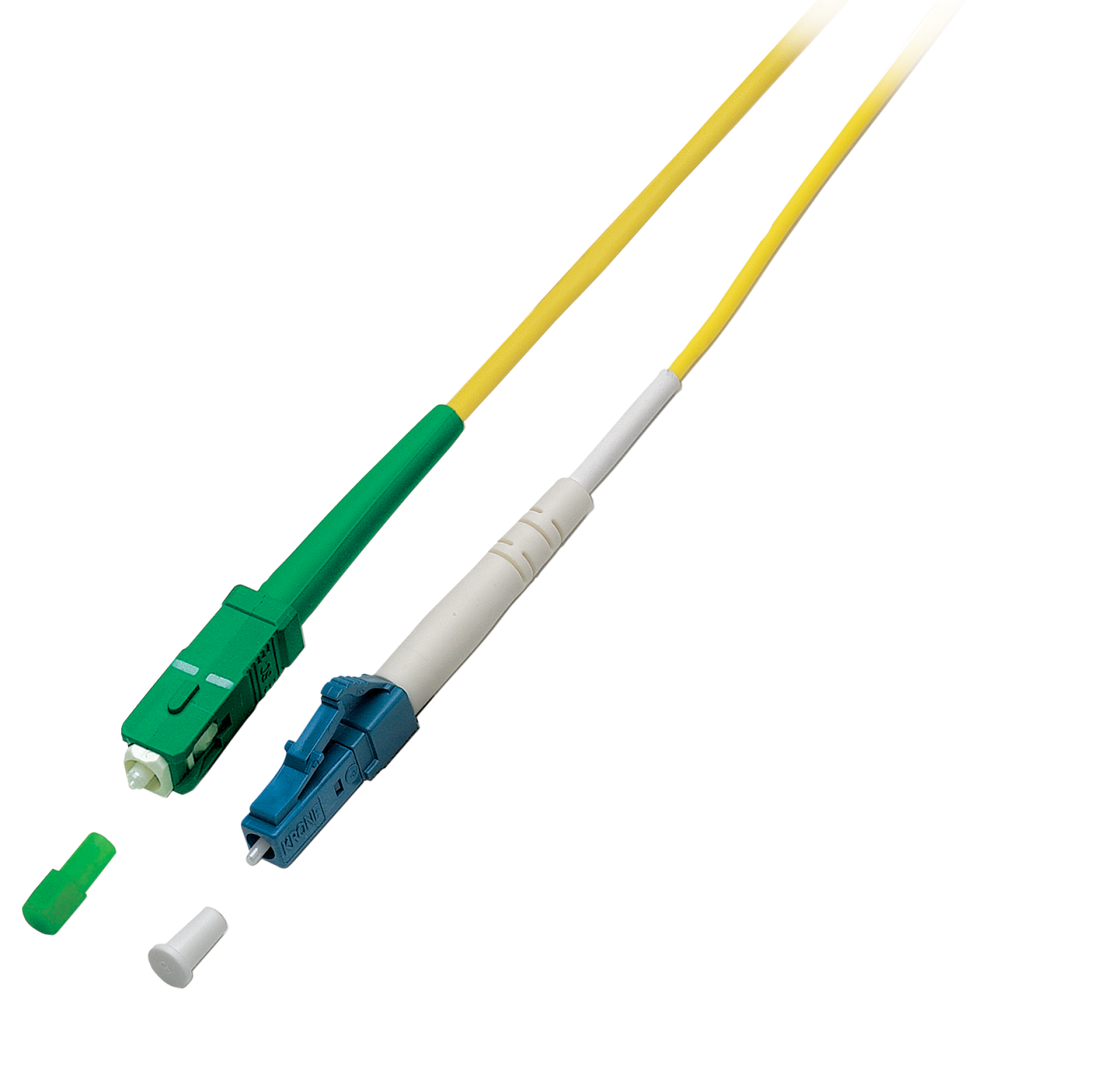 Simplex Patchkabel LC-SC/APC OS2 G657A2 1m LSZH 2mm gelb