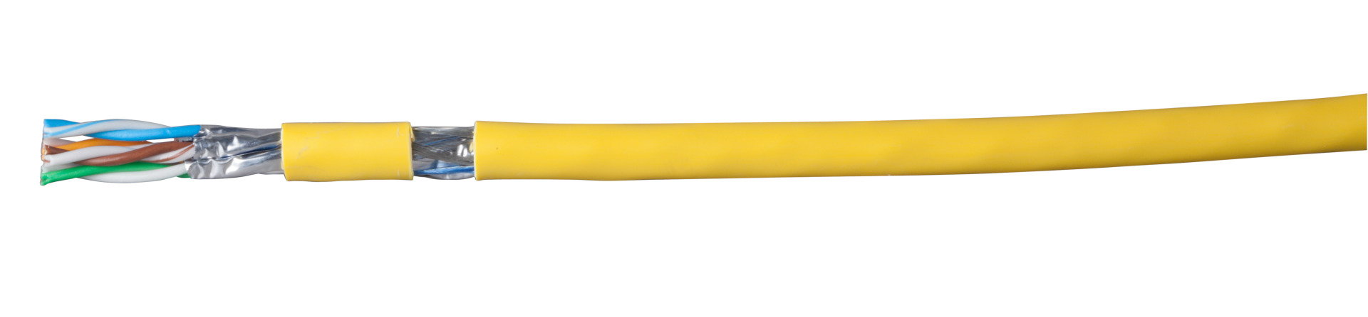 INFRALAN® Cat.7A 1250 AWG22, S/FTP 4P, CPR Dca, 25Gbit/s ready, rapsgelb RAL1021