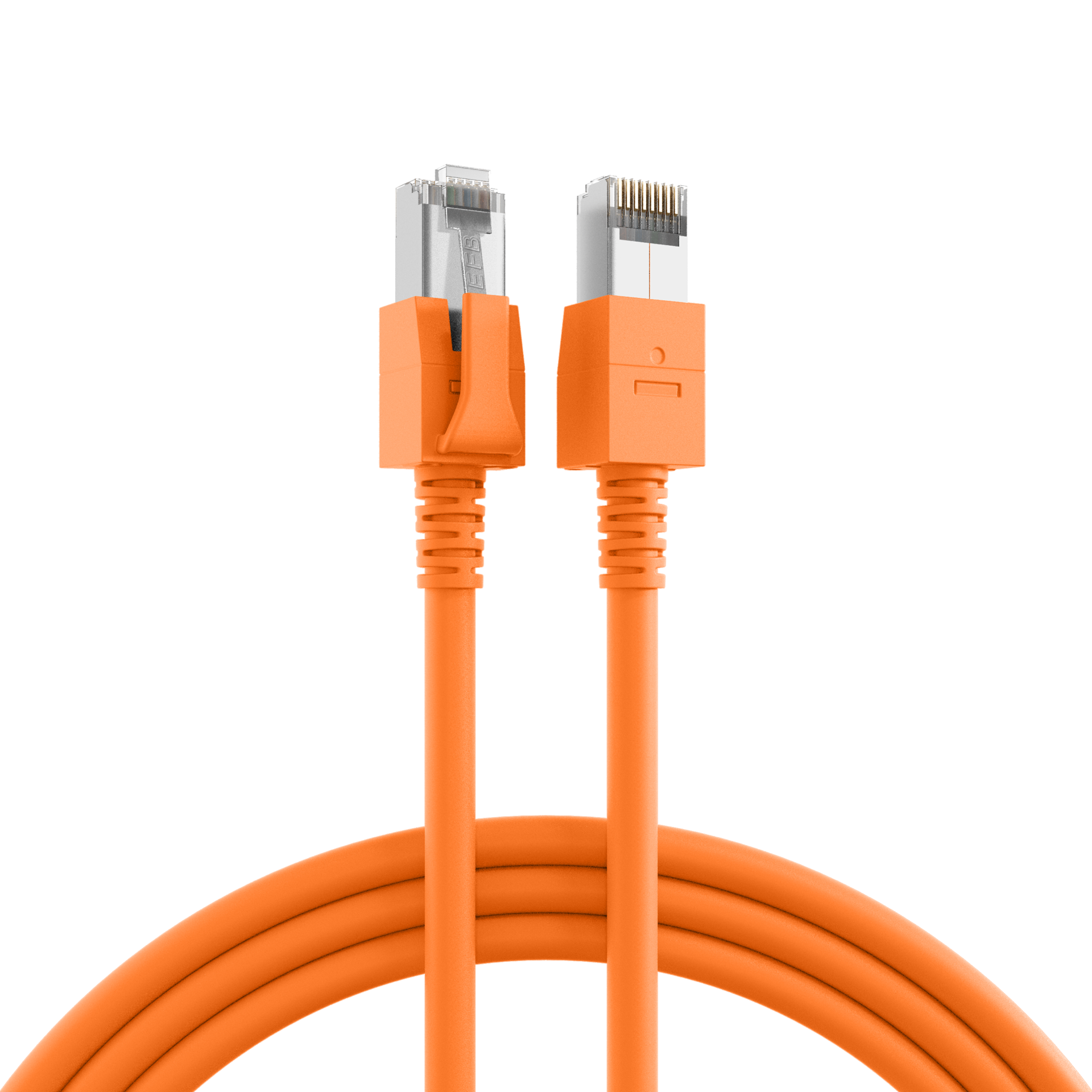 RJ45 Patchkabel Cat.6A S/FTP FRNC VC LED orange 10m