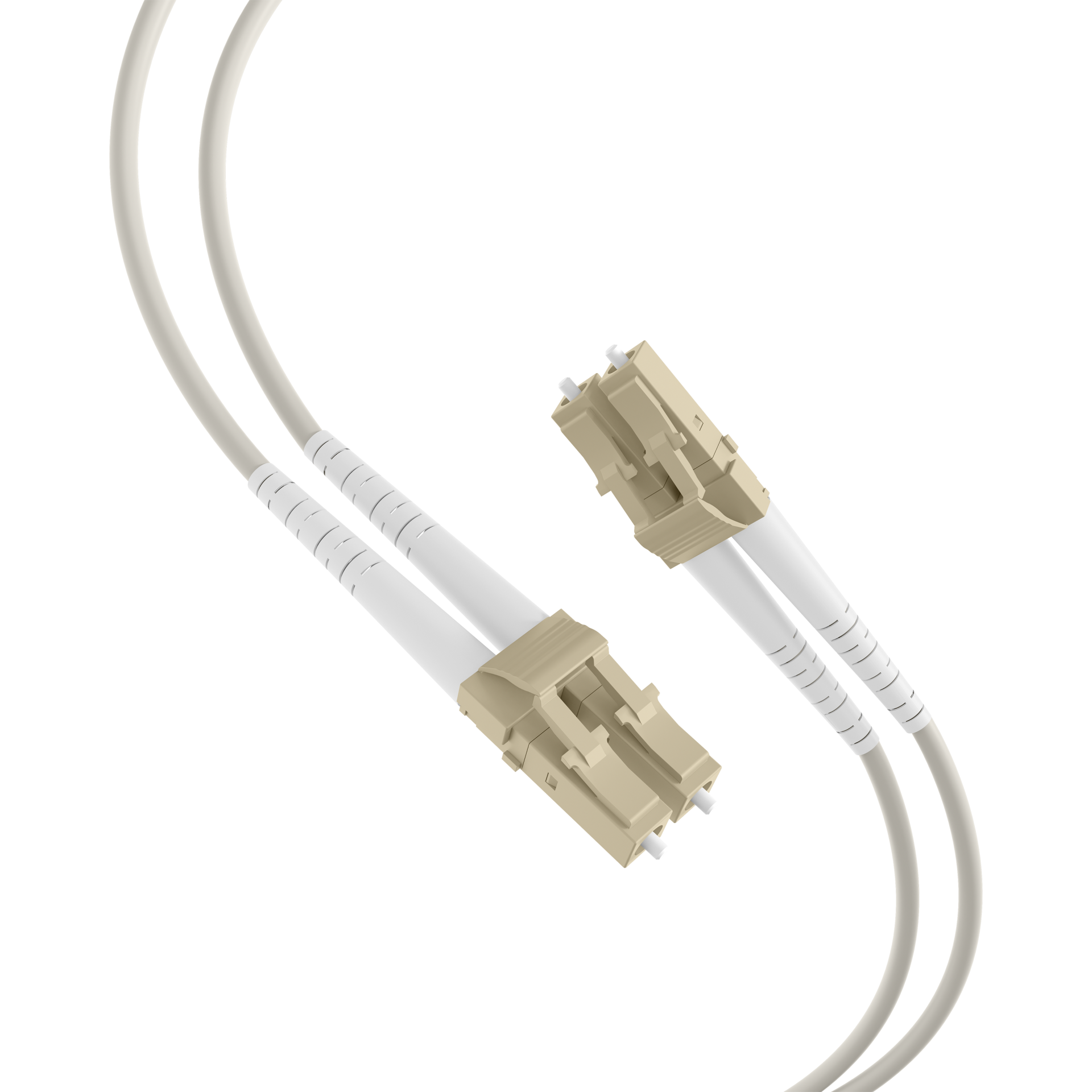Duplex Patchkabel armiert LC-LC OM2 2m LSZH 3mm grau