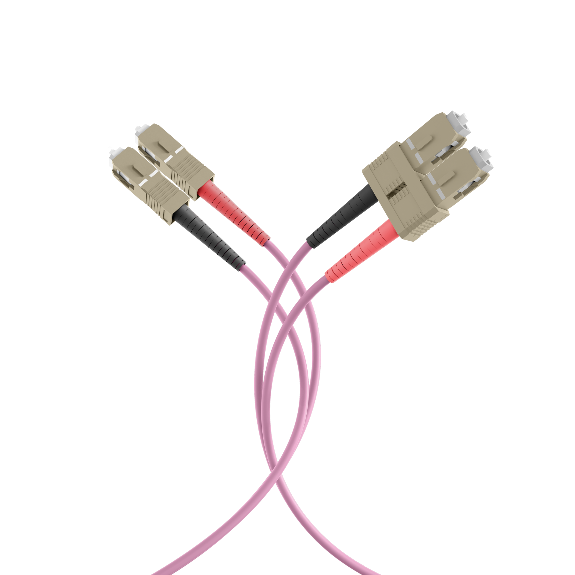 Duplex Patchcable Flat-Twin SC-SC OM4 50m LSZH 3x5mm heatherviolet
