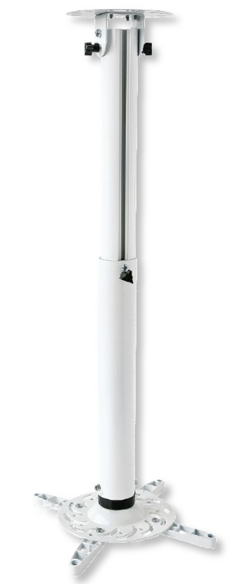 Profi Deckenhalterung für Beamer, ausziehbar, 500-770 mm, Weiß