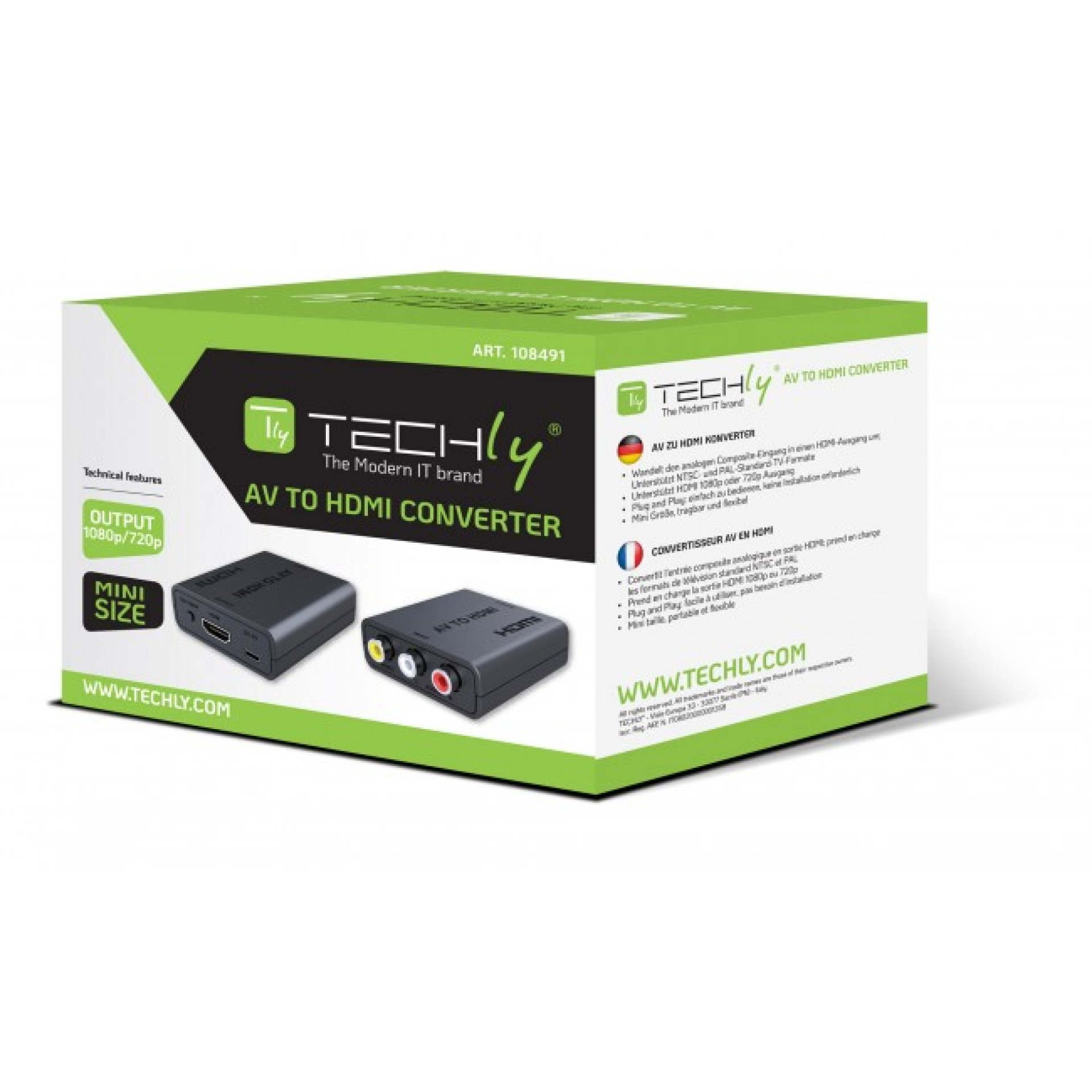 HDMI / AV to 3xRCA Full HD Converter