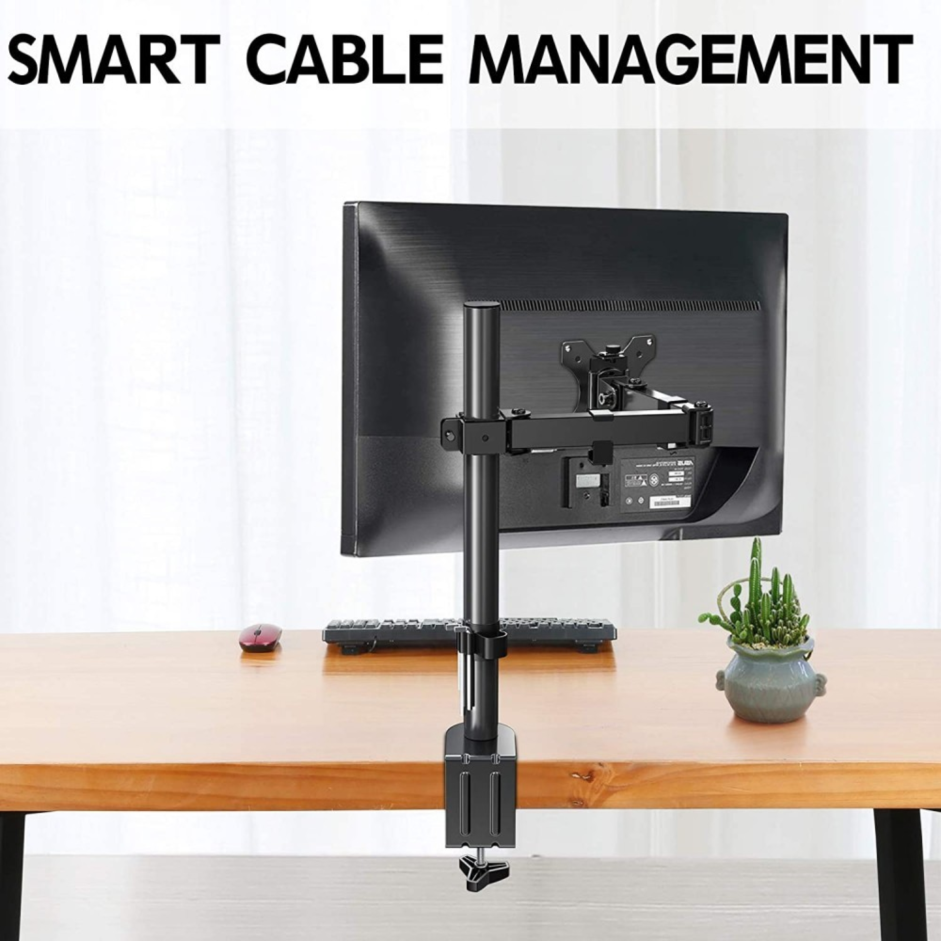 Techly desk support for monitor 13-27" double adjustment joint