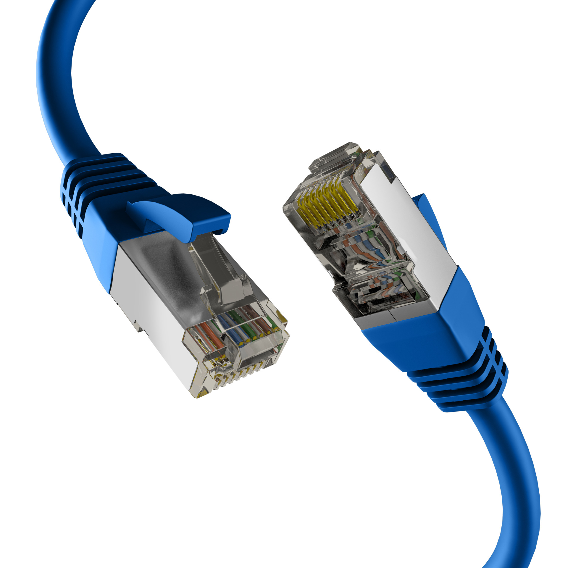 CAT8.1 BLAU 0,50m RJ45 PATCHKABEL S/FTP PIMF,LSZH 2000MHZ 40GB NETZWERKKABEL