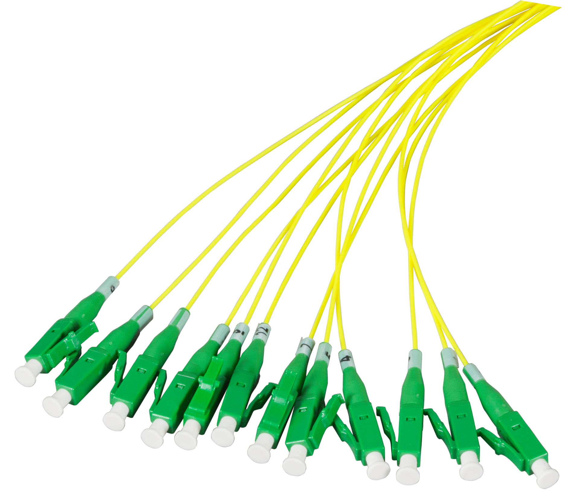 Faserpigtail LC/APC 9/125µ G657A2, gelb, 2m