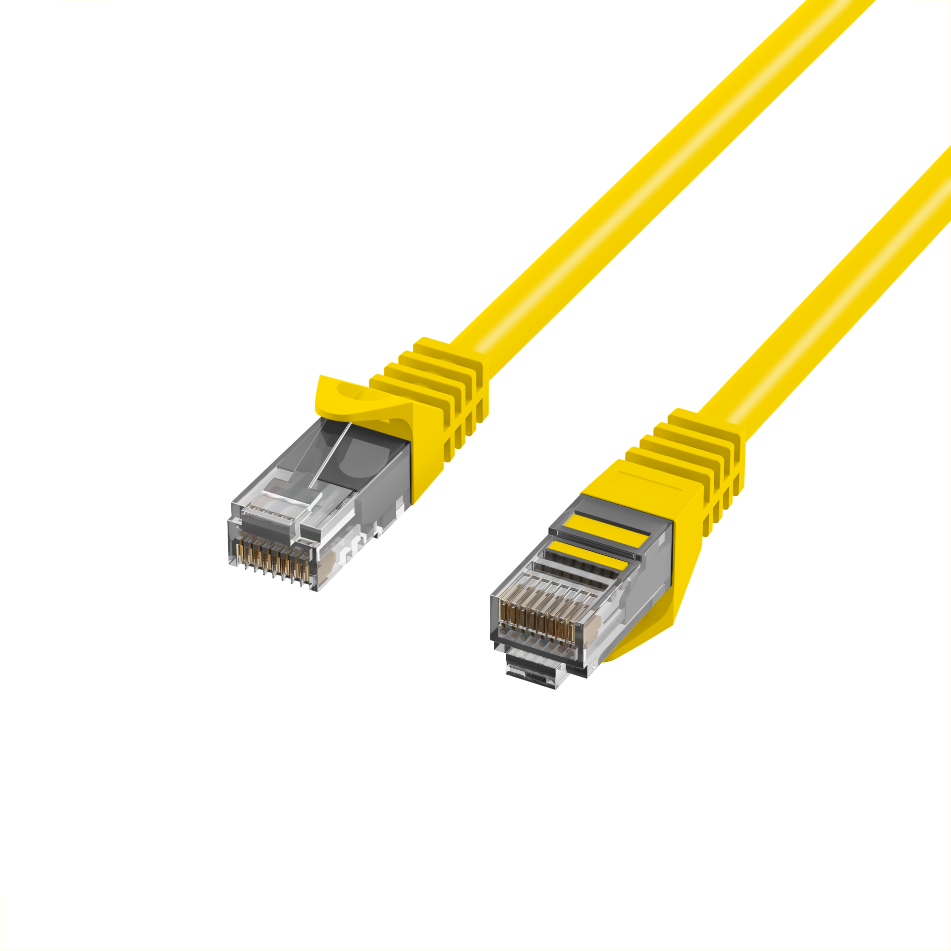 RJ45 Patchkabel Cat.5e U/UTP LSZH  CCA AWG24/7 gelb 0,5m