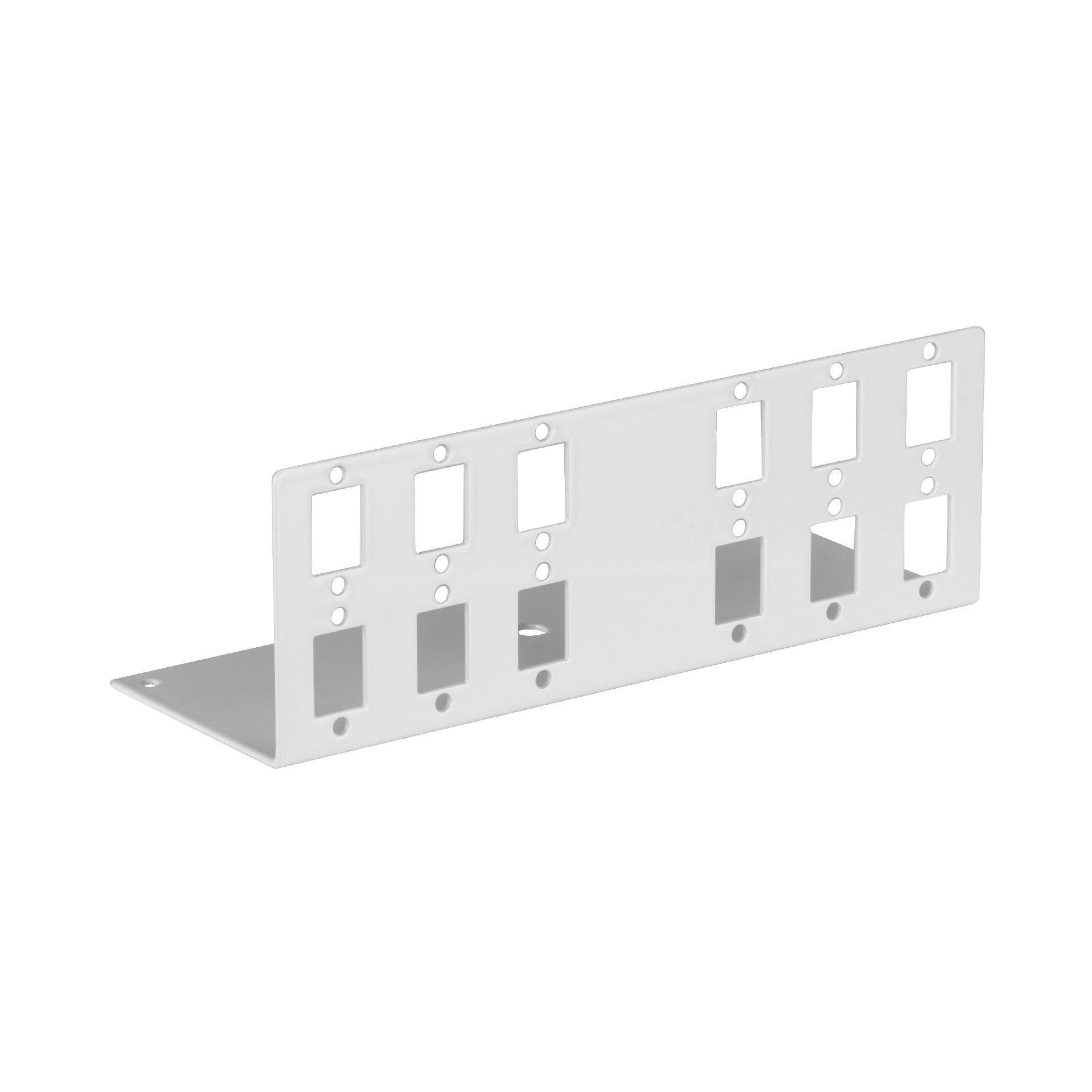 Distribution Plate, RAL7035 6 SC spx or 6 LC quad Adapters