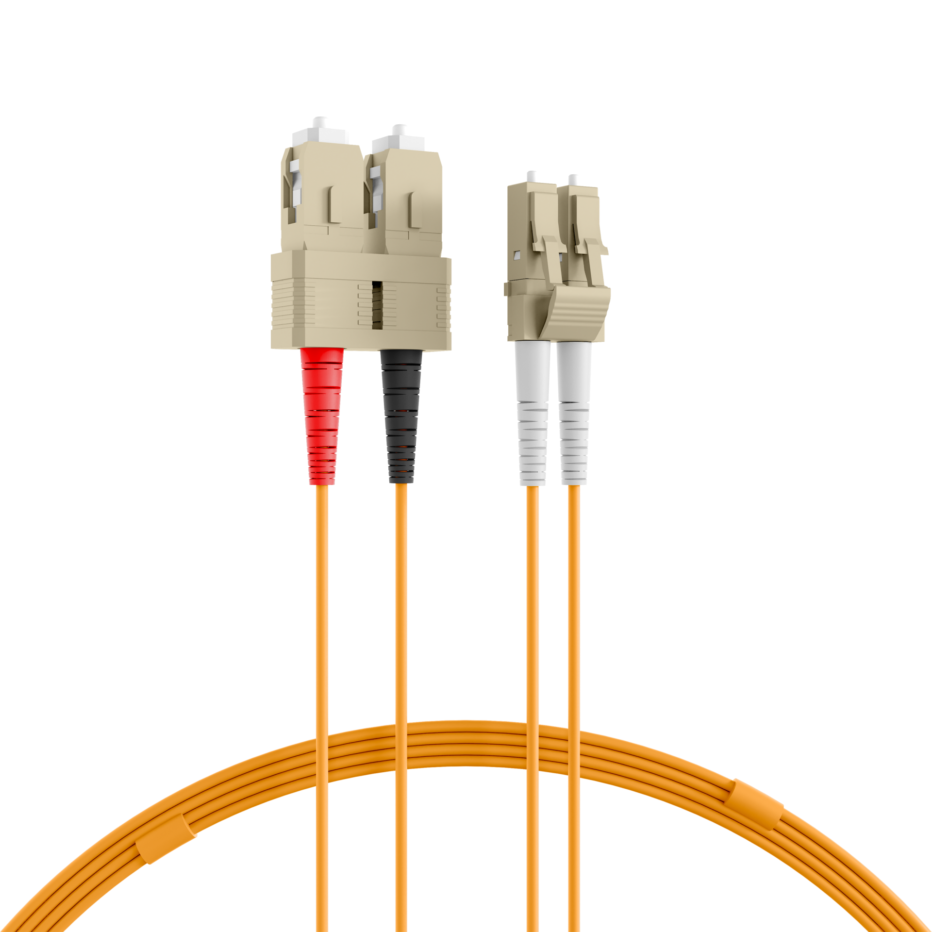 Duplex Patchkabel LC-SC OM2 2m LSZH 2mm orange