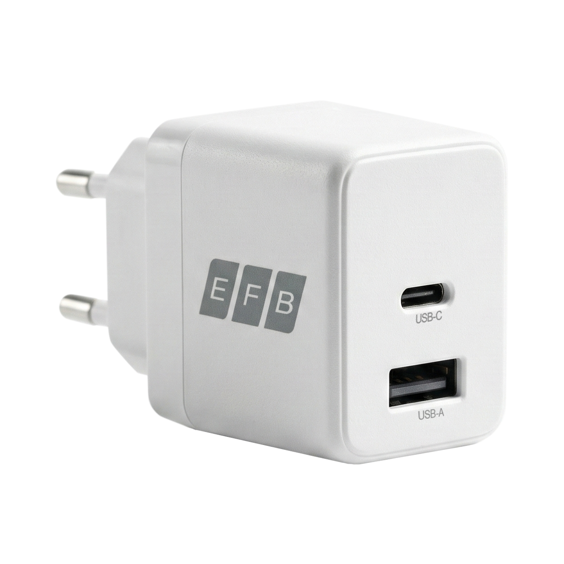 Ladegerät 30W USB-C + USB-A Set PD3.0 GaN QC3.0 inkl. 2m USB-C Ladekabel weiß