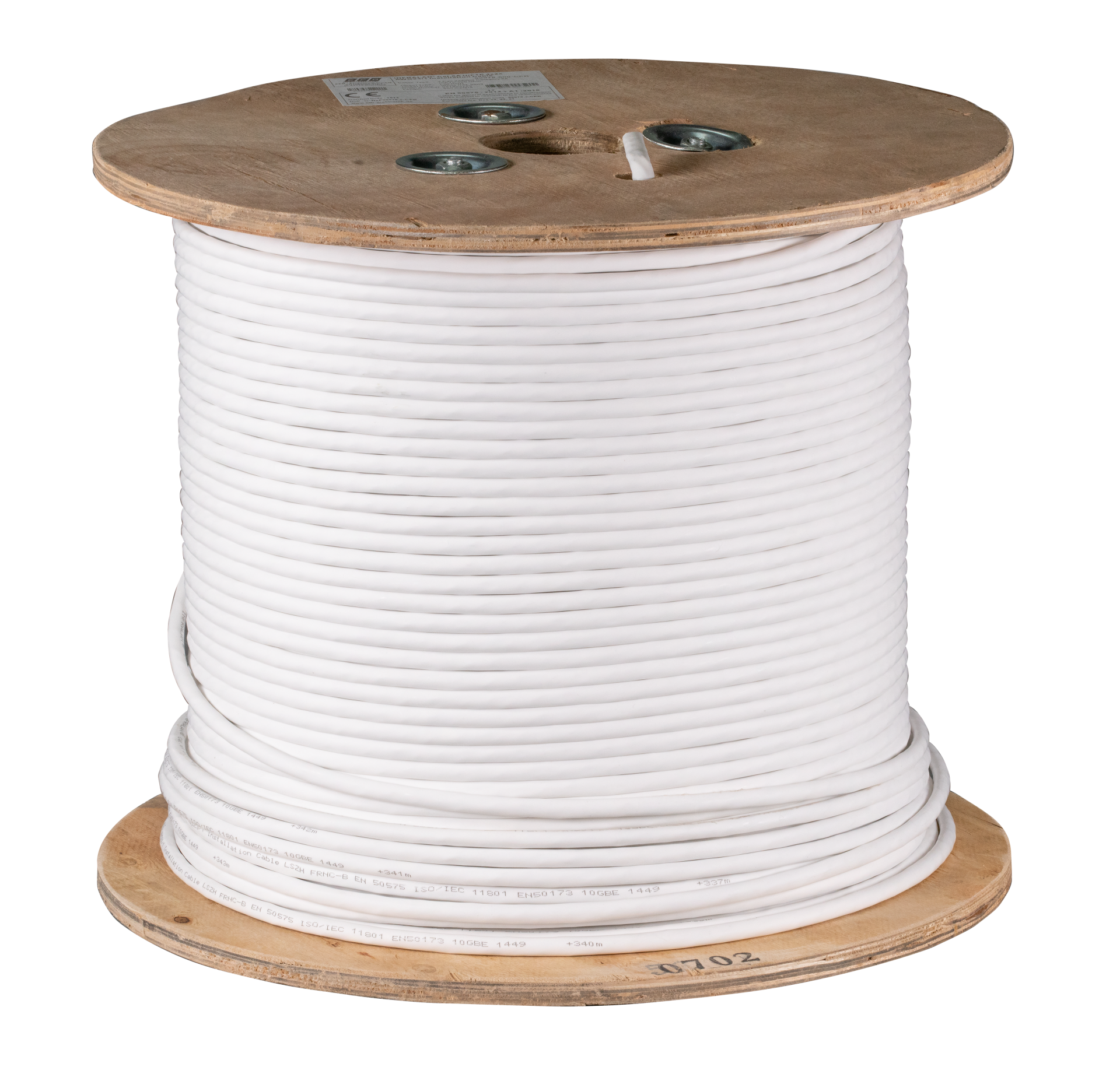 INFRALAN® U/FTP Cat.6A 500MHz, AWG23 4P Dca, 500m Drum, white