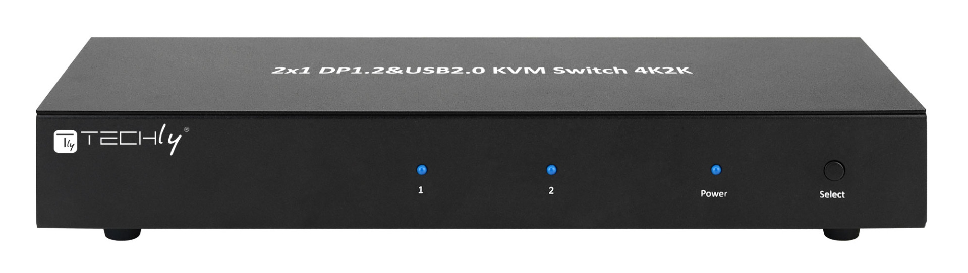 KVM Switch DisplayPort 1.2, 2 ways, Dual-View, with USB-Hub