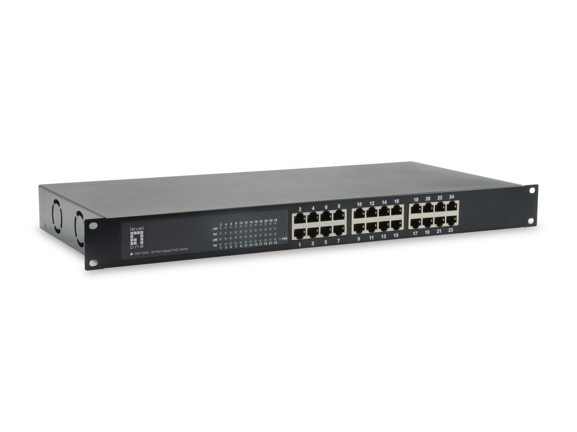 24-Port Gigabit Ethernet PoE+ Switch (500W)