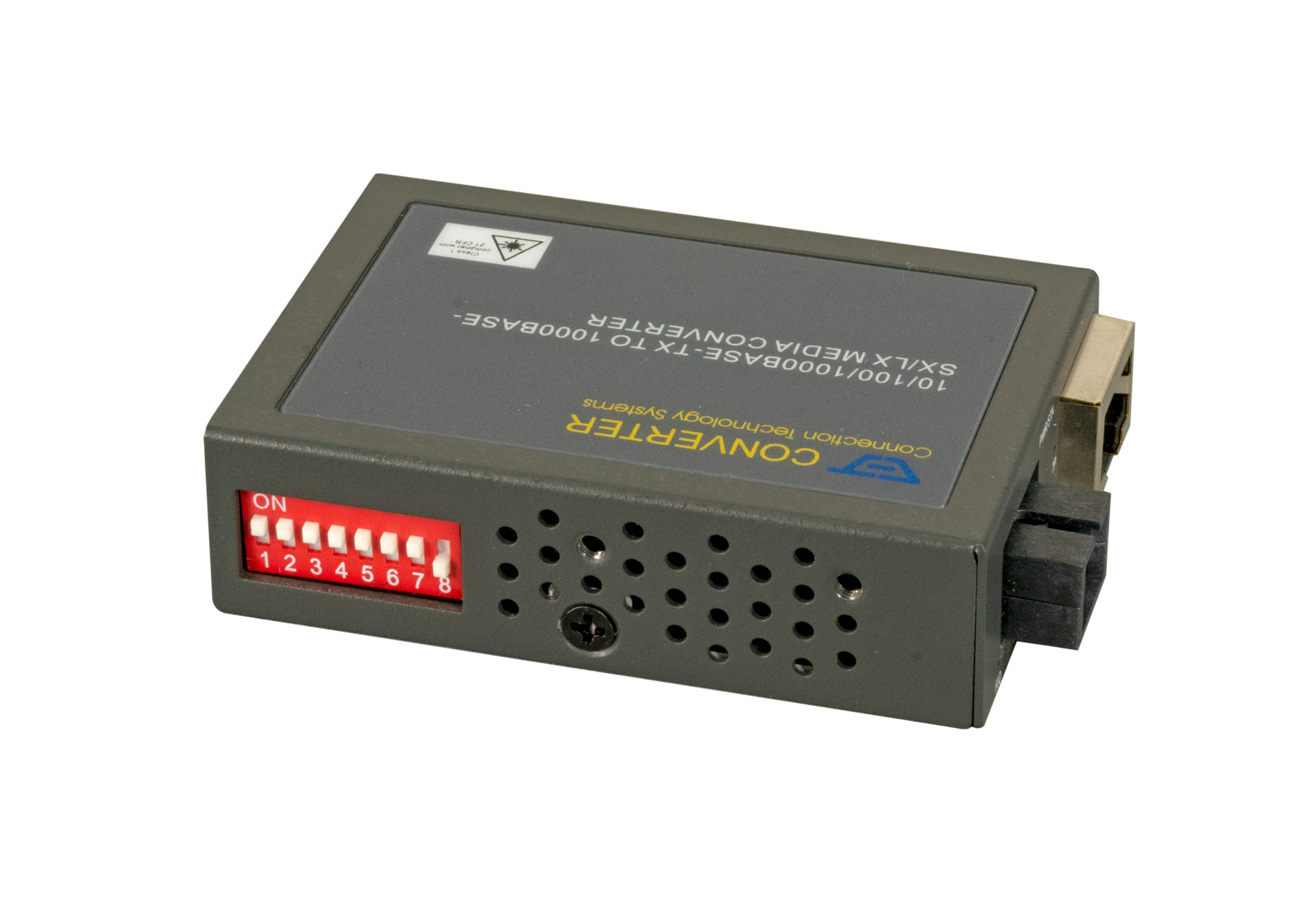 Compact Media Converter RJ45-SC,10km, WDM, TX1310/RX1550, Gigabit Ethernet