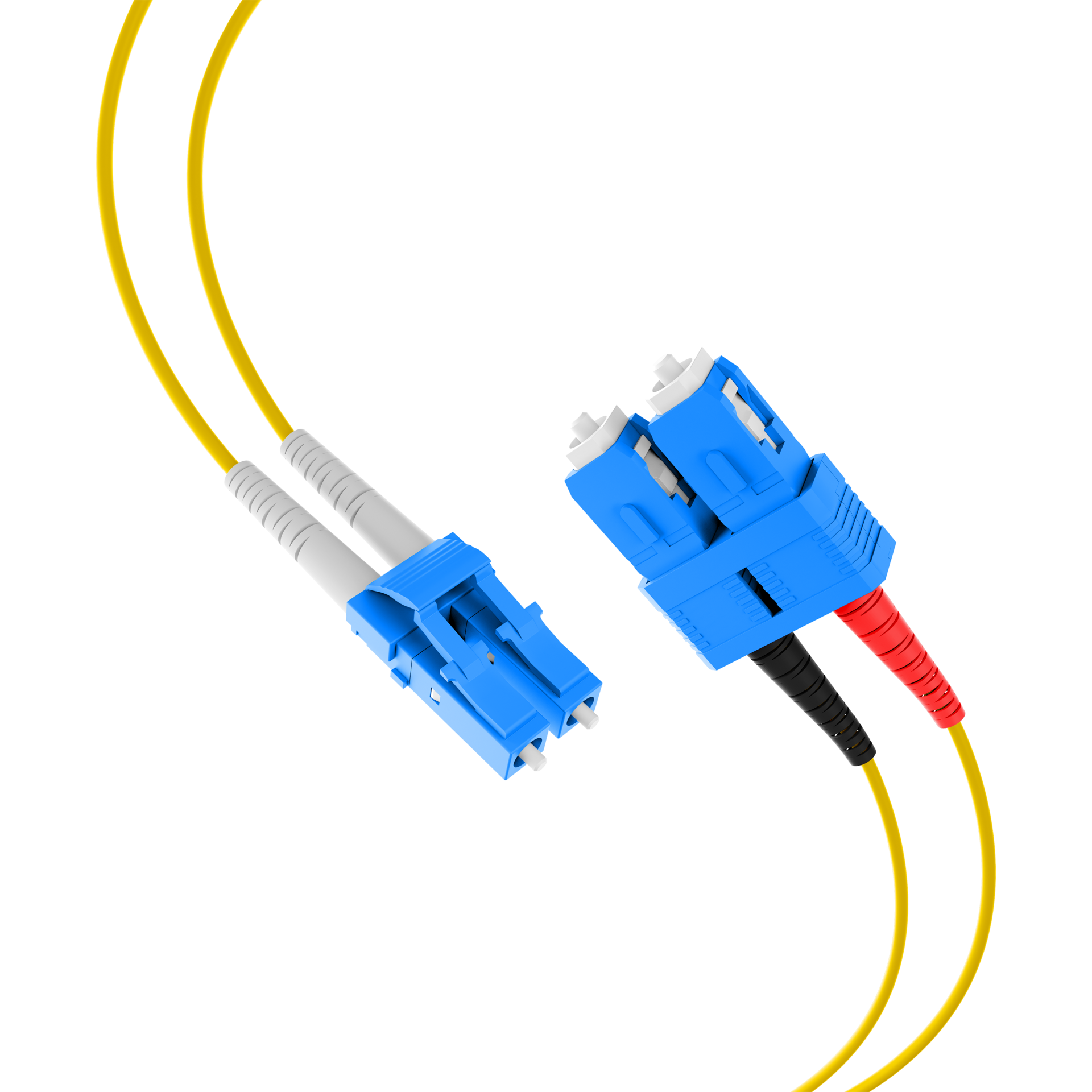 Duplex Patchkabel LC-SC OS2 G652D 3m LSZH 2mm gelb