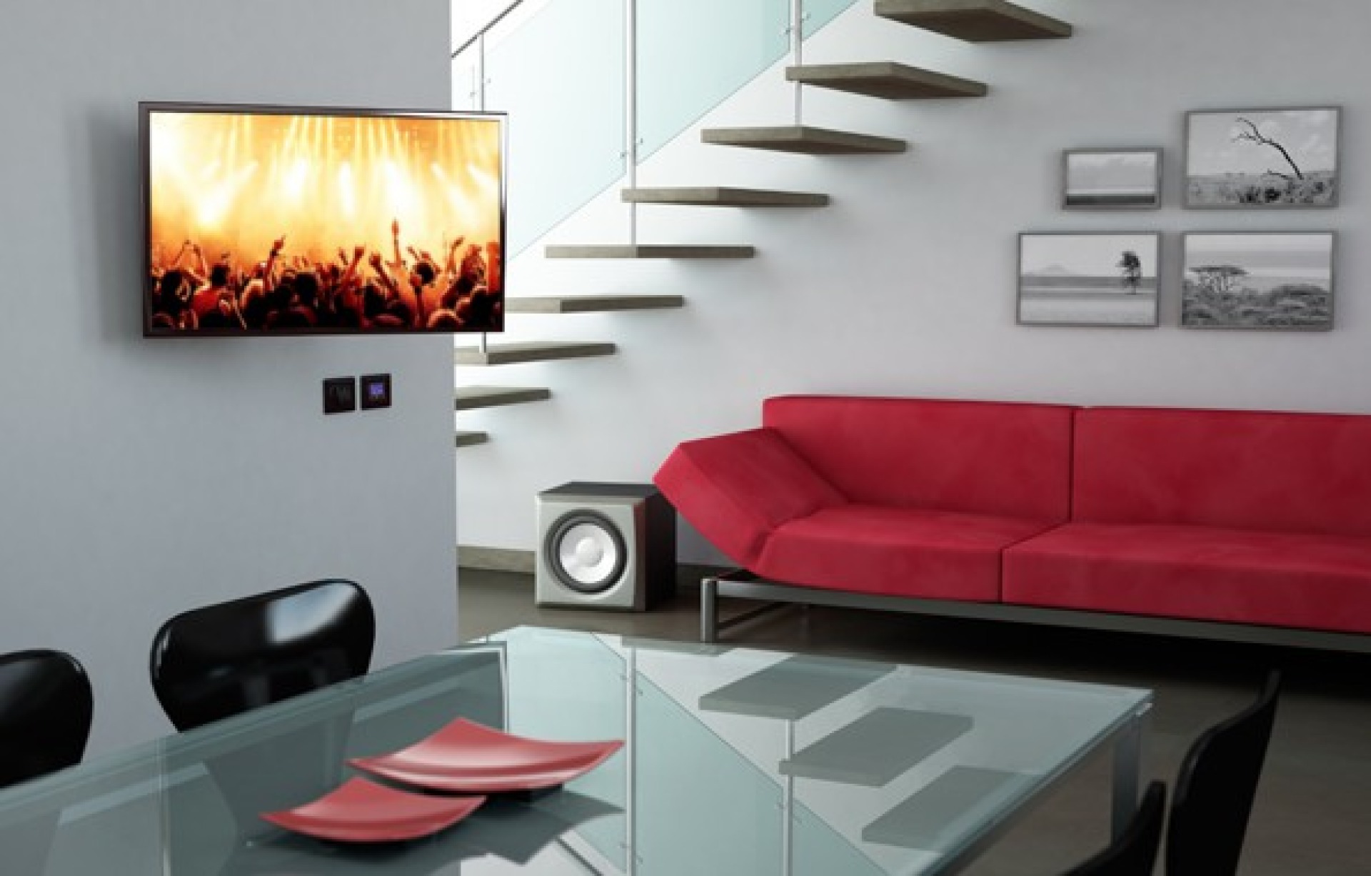 Wandhalterung für LCD TV LED 15"-27" neigbar drehbar 2 Gelenke, schwarz&weiß