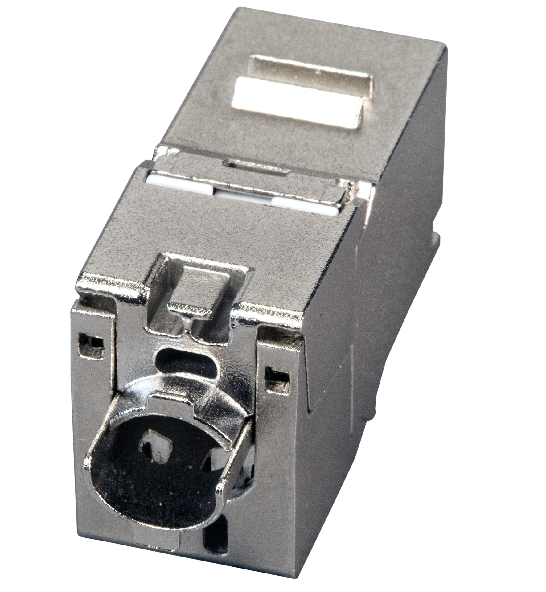 INFRALAN® RJ45 Keystone Slimline, Cat.6A, silver, STP, PVP Component, PU12