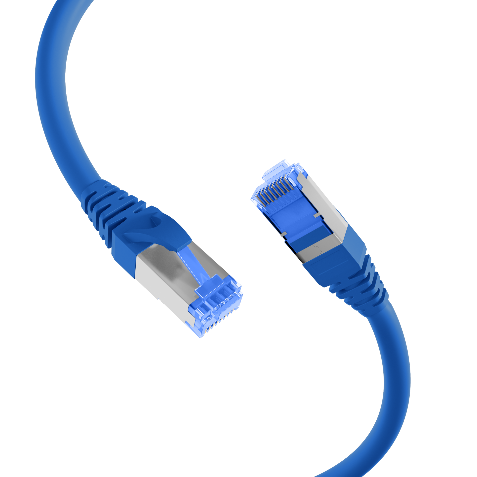 INFRALAN® RJ45 Patchkabel S/FTP, Cat.6A,,TPE superflex, 1,5m, blau