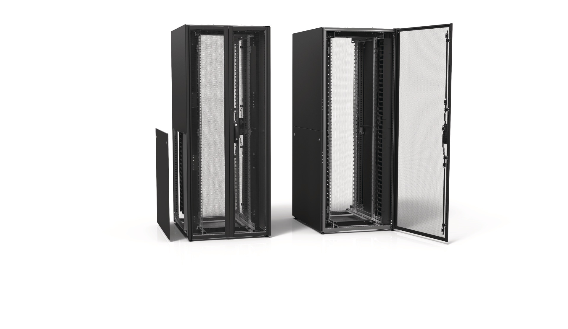 19" EFB Server 47U, 800x1000 mm, F+R 1-Part, RAL9005