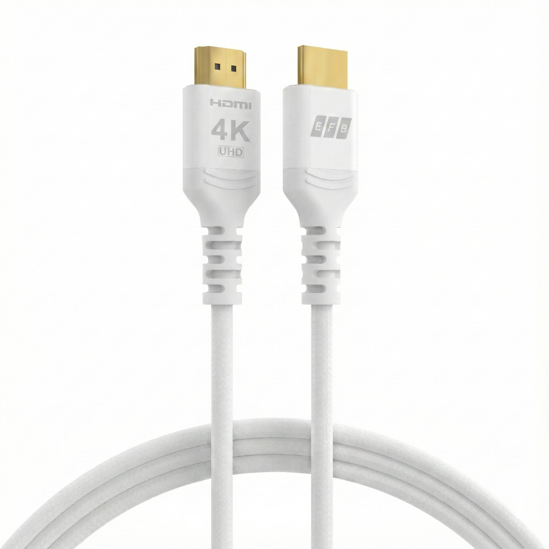 HDMI Cable high-speed w.Ethernet 4K60Hz 18 Gbit/s 0.5m white compat. w. HDMI 2.0