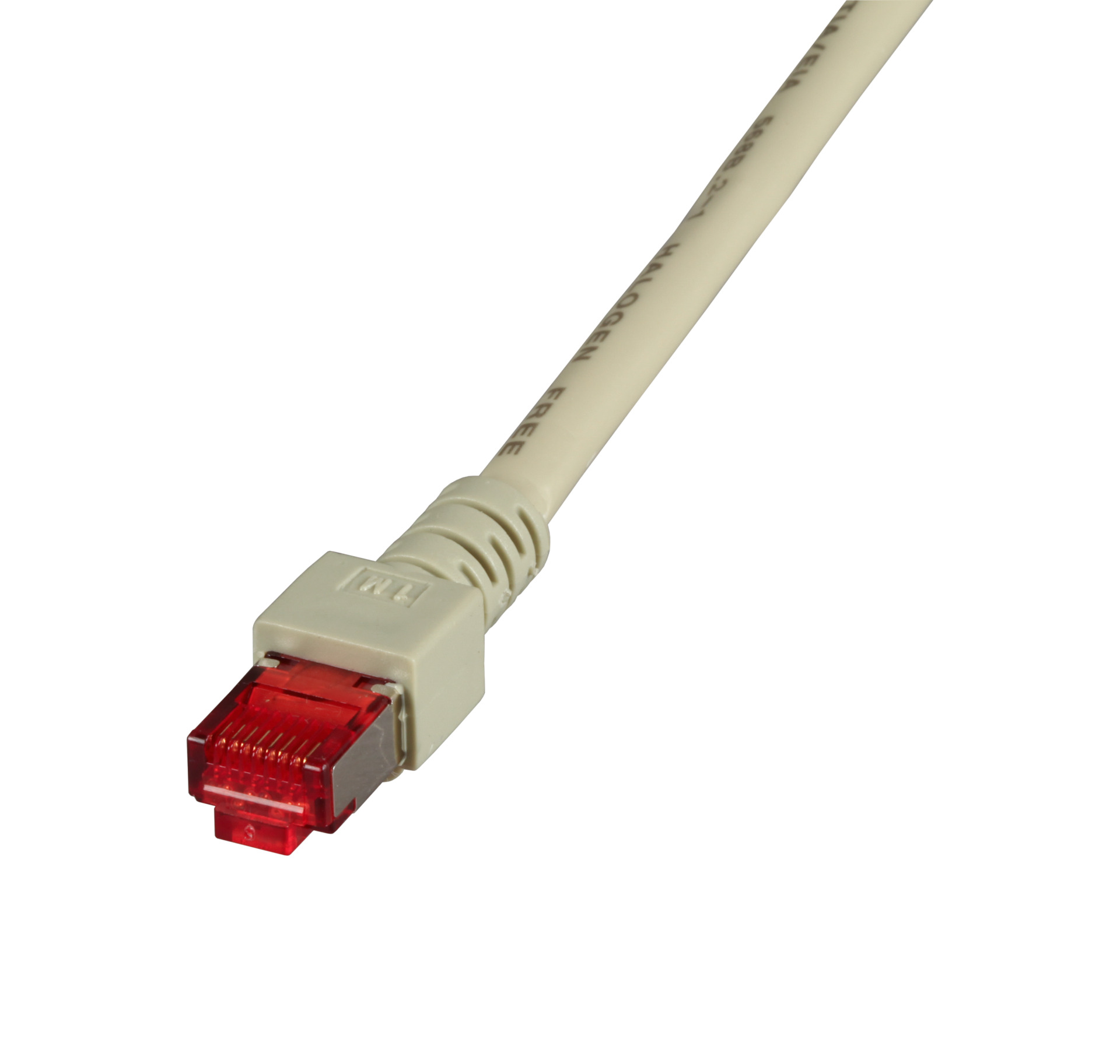 RJ45 Patchkabel S/FTP, Cat.6, LSZH, 0,15m, grau
