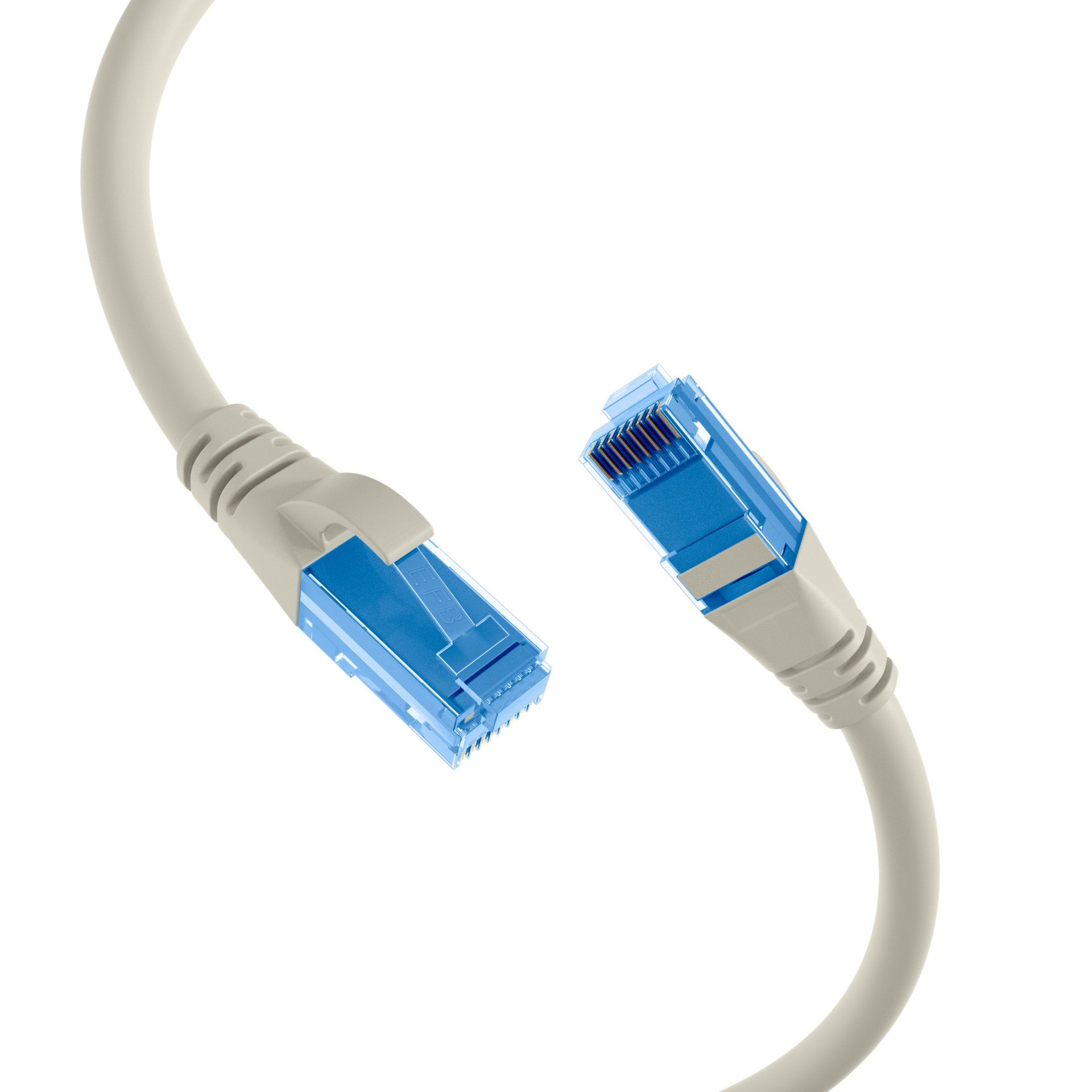RJ45 Patchkabel Cat.6A U/UTP LSZH  Premium 500MHz grau 0,15m
