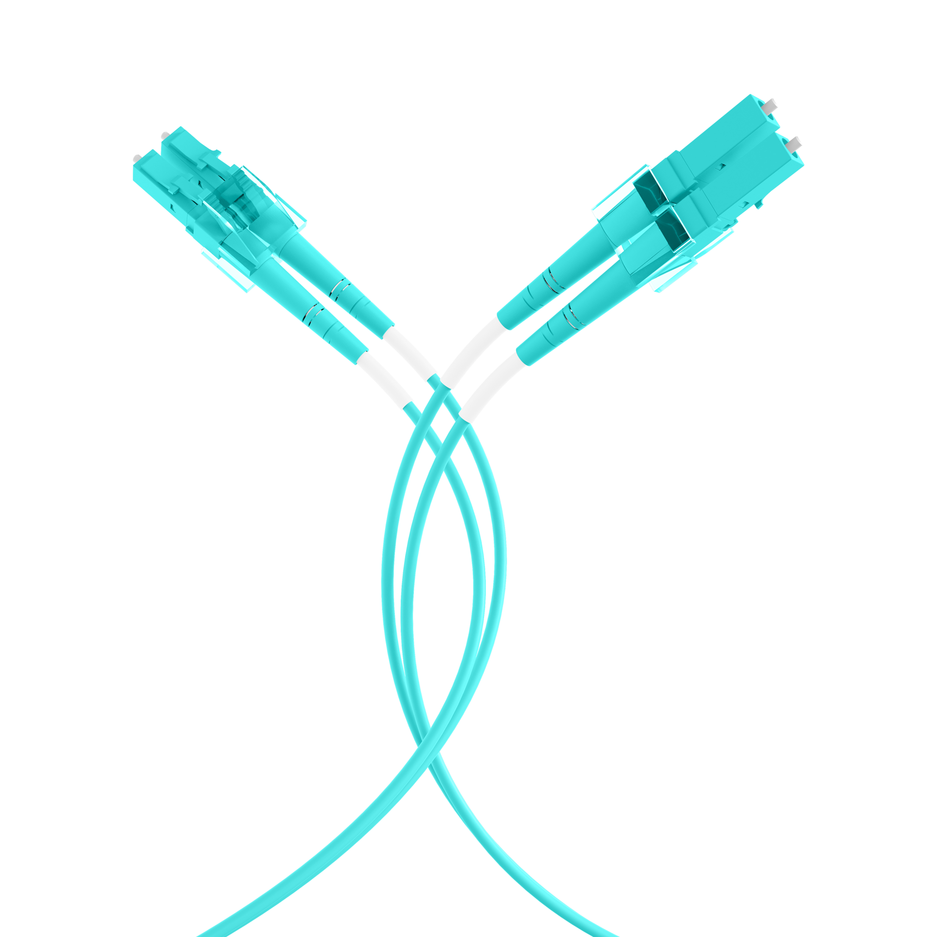 Duplex Patchkabel LC-LC OM3 0,5m LSZH 1,2mm aqua
