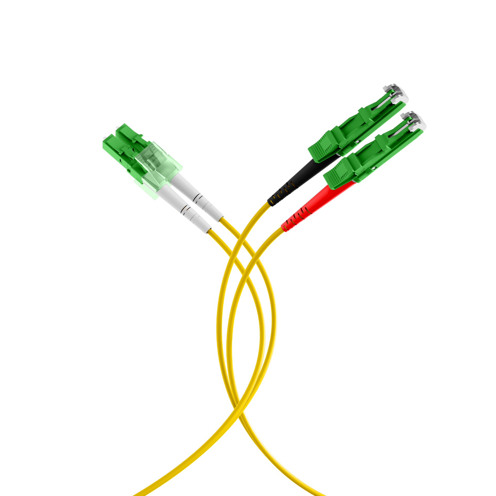 Duplex Patchkabel E2000®/APC-LC/APC OS2 1m LSZH 3mm gelb