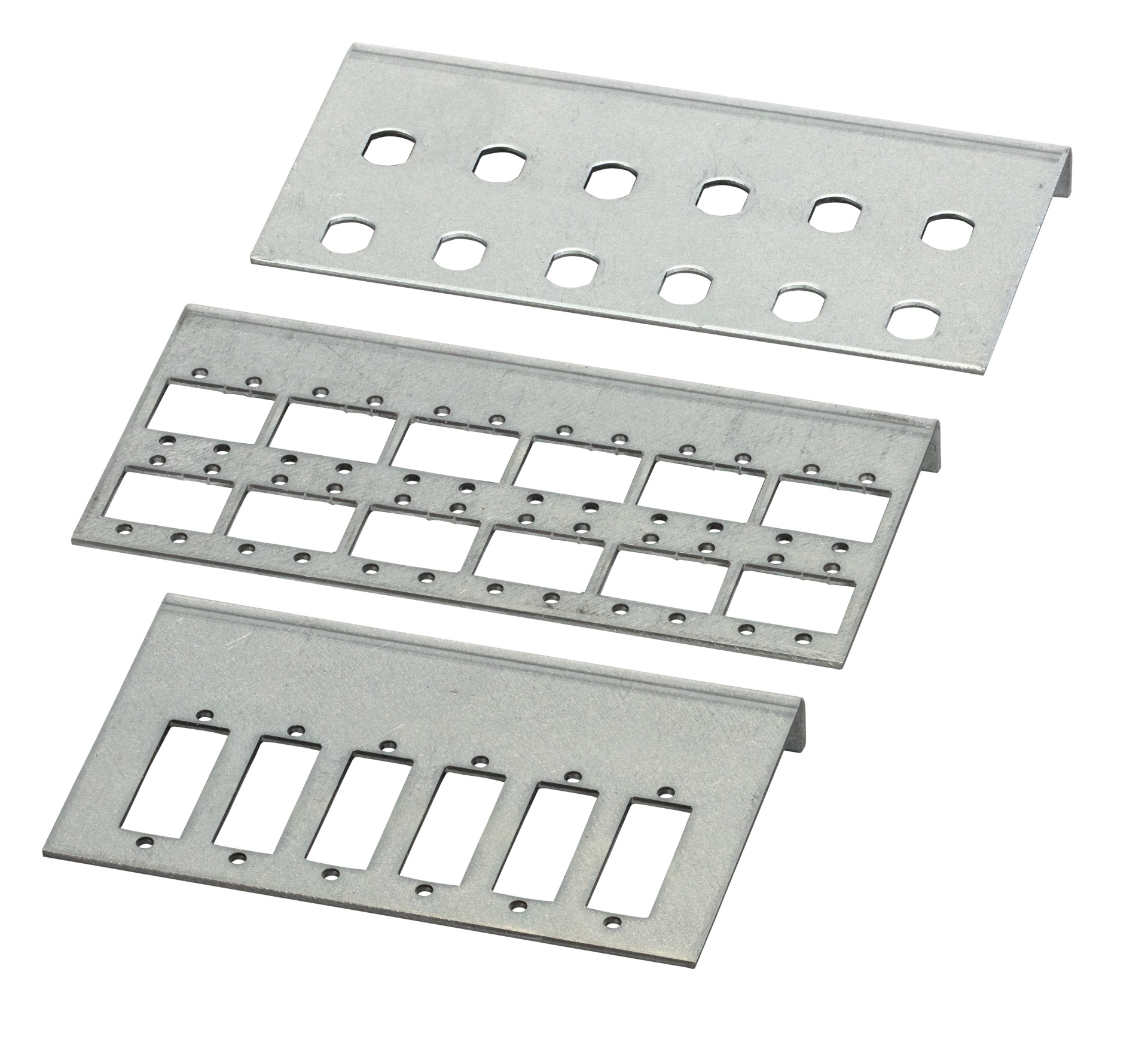Set of distributor plates for Adapters, 6x SC-Duplex, 12x ST, 24x LC-Duplex