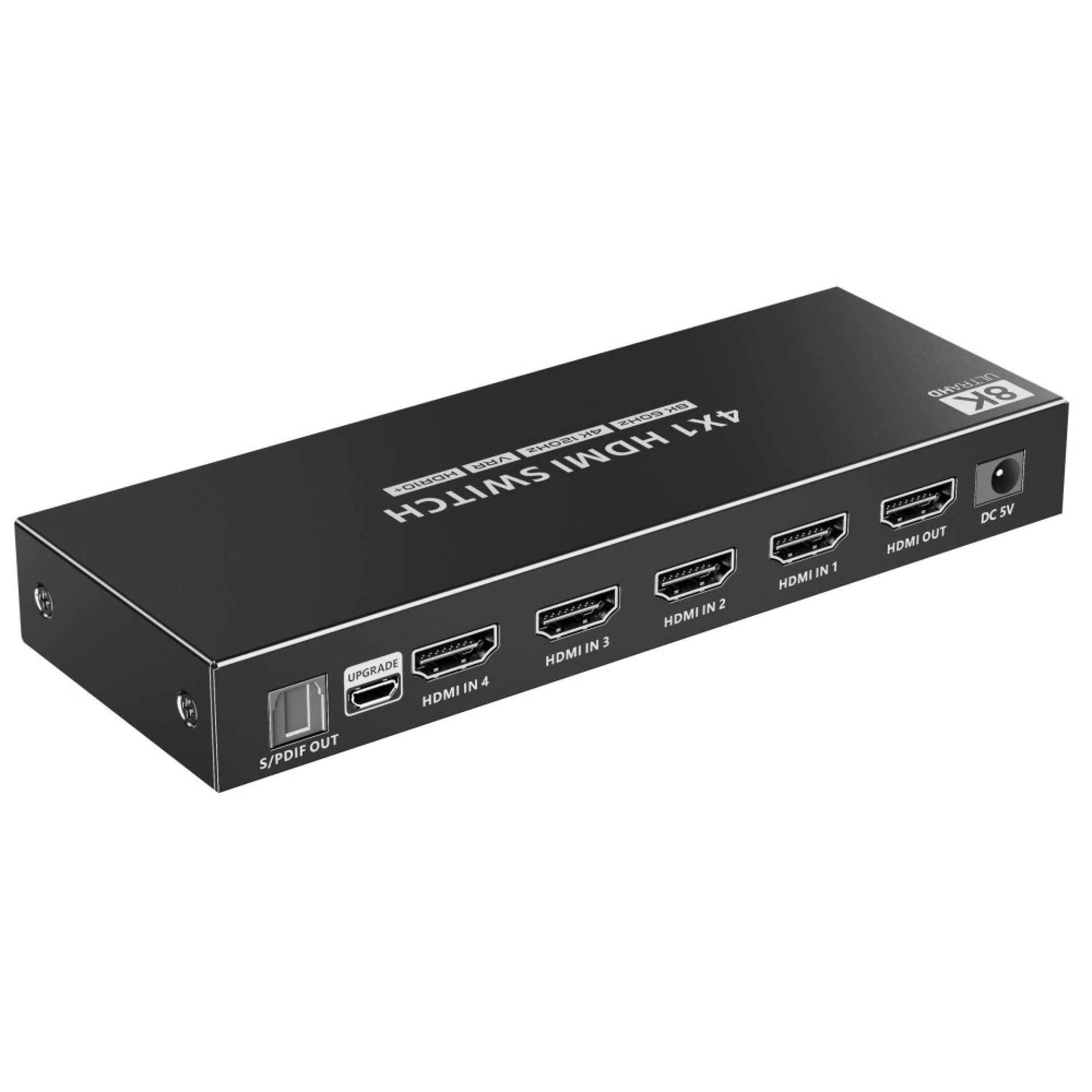 Techly 4x1 HDMI 2.1 8K 3D Switch mit optischen SPDIF