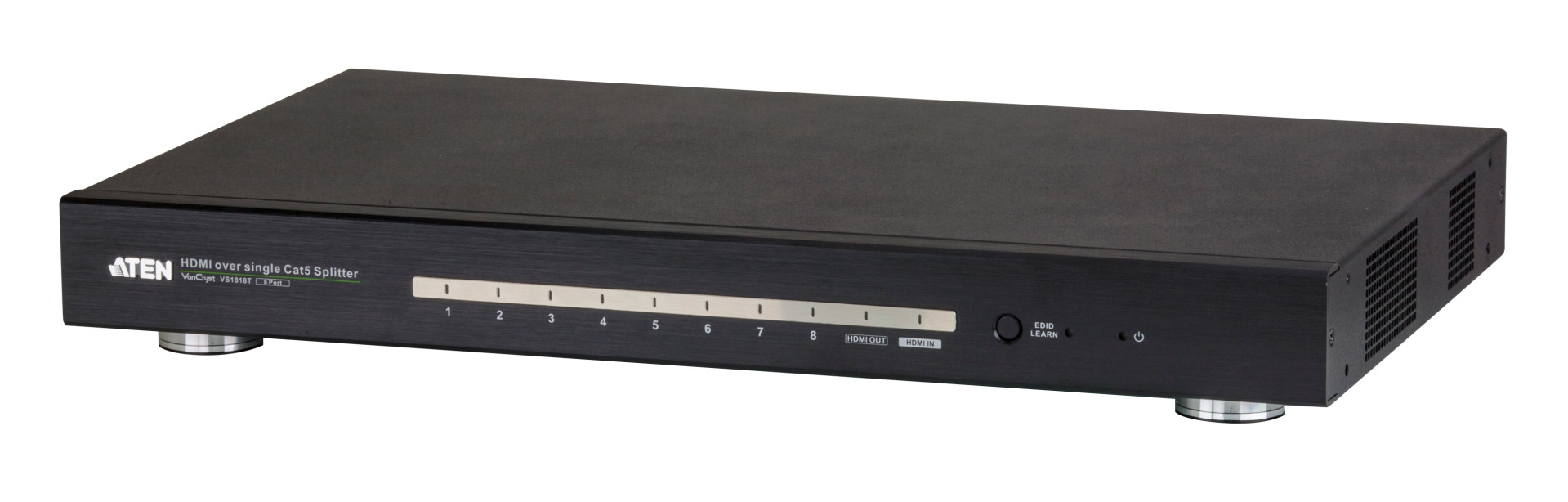 8-Port HDMI CAT5e/6 Splitter over Single Cat Cable, 4K / RS232 / HDBaseT