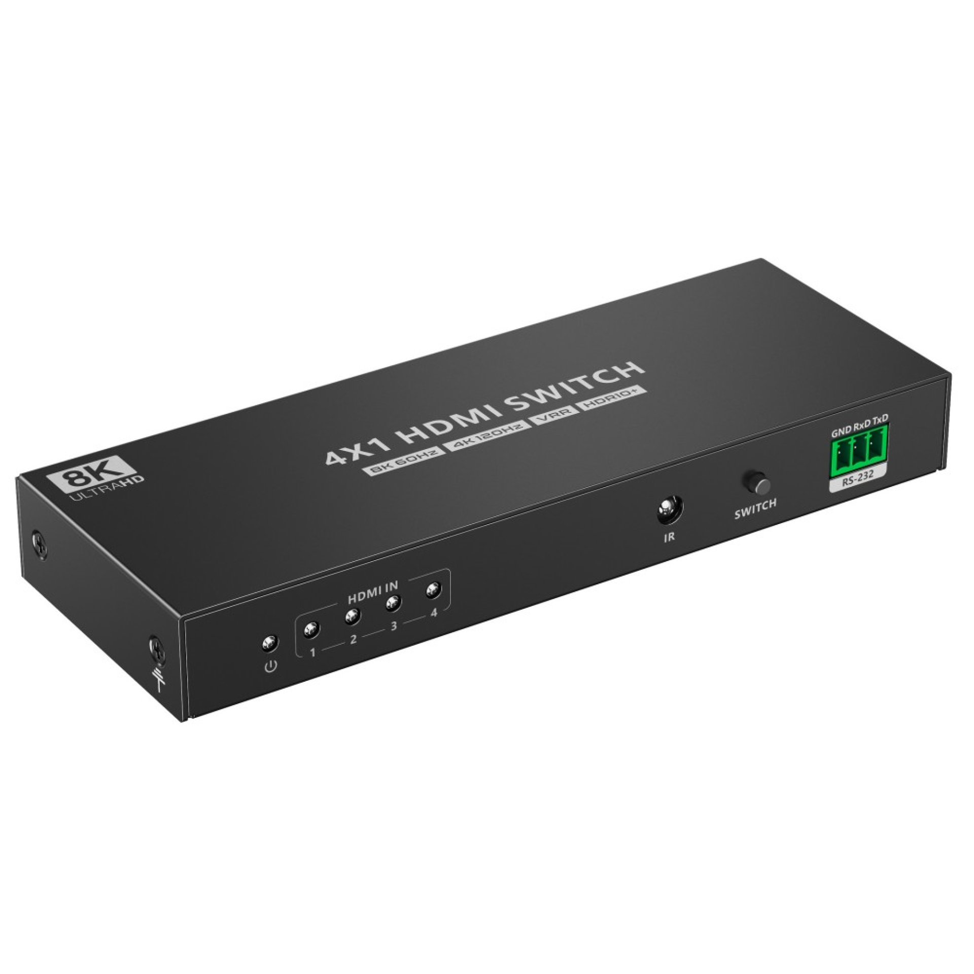 Techly 4x1 HDMI 2.1 8K 3D Switch mit optischen SPDIF