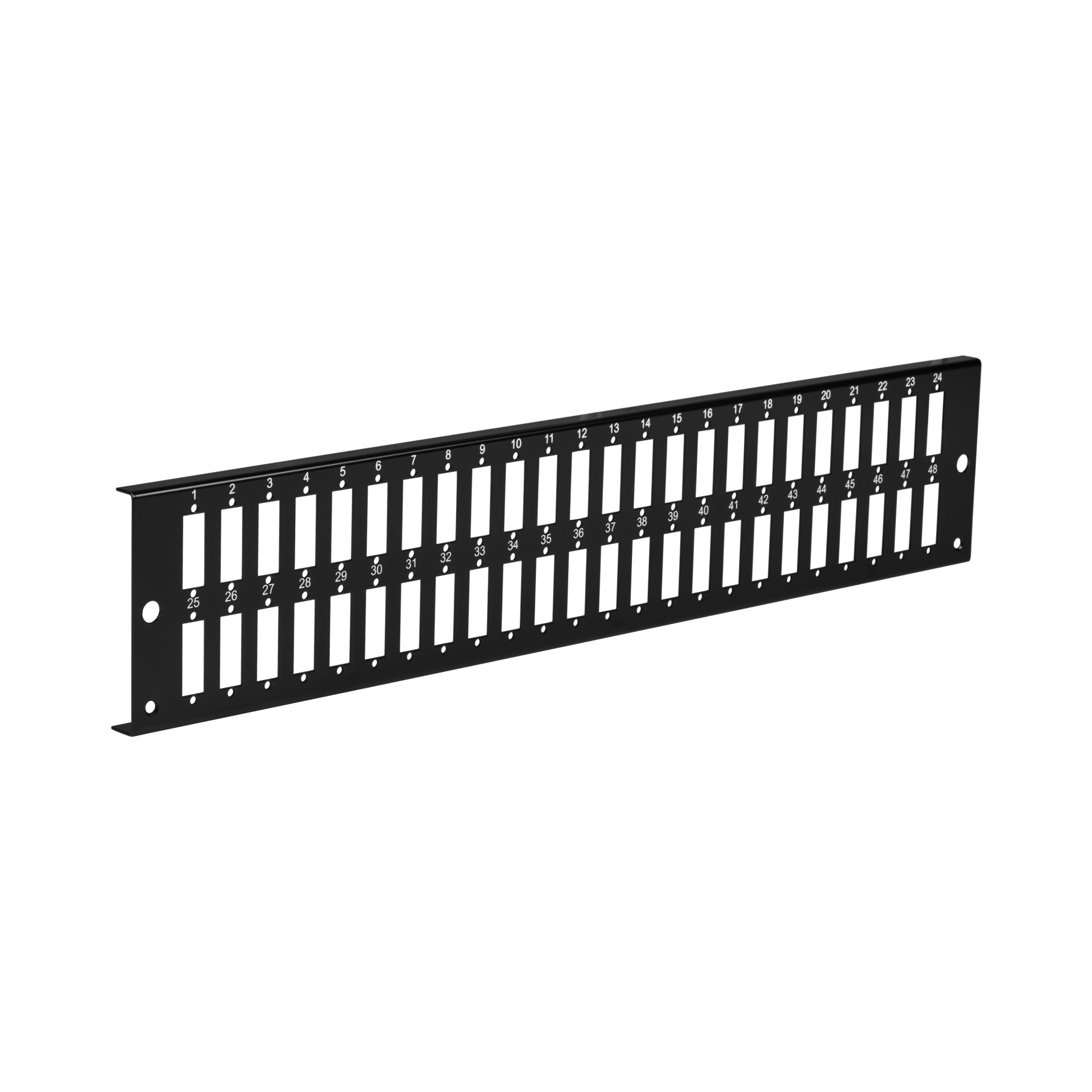 Front panel 48 x SC Duplex/LC Quad, black