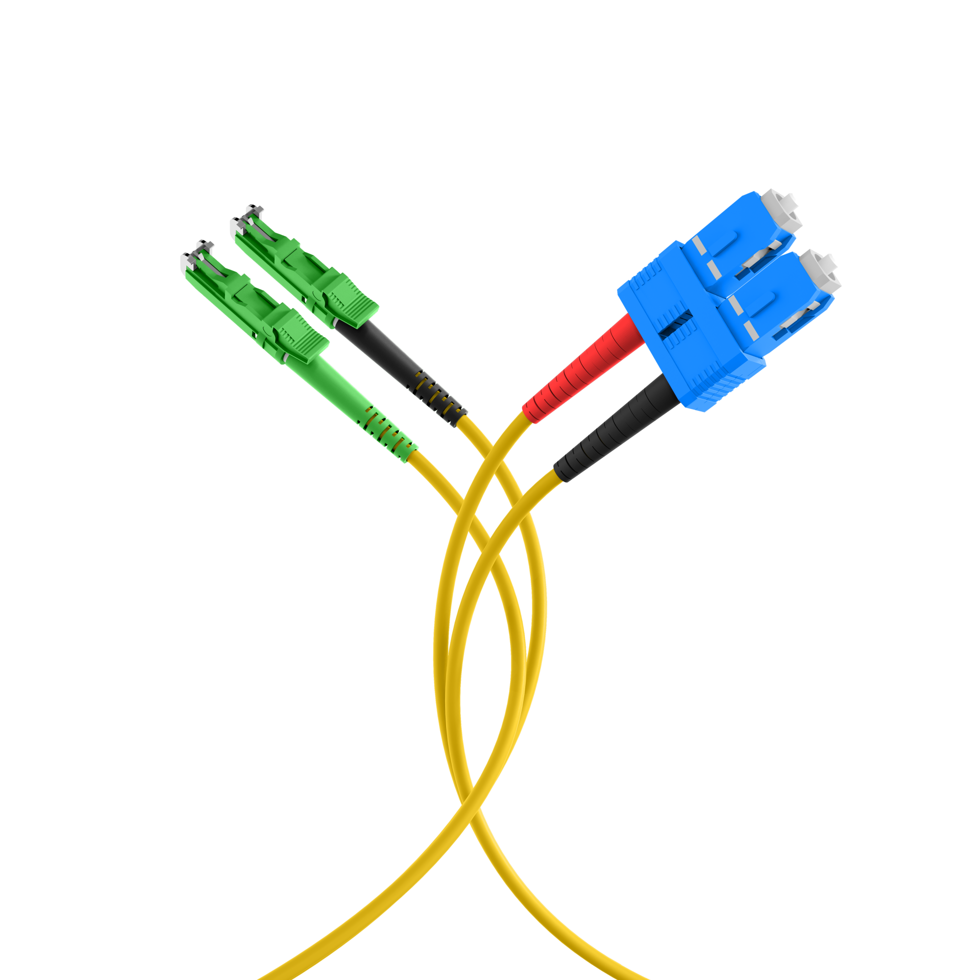 Duplex Patchcable E2000™/APC-SC OS2 10m 3mm yellow G657A1 Grade C