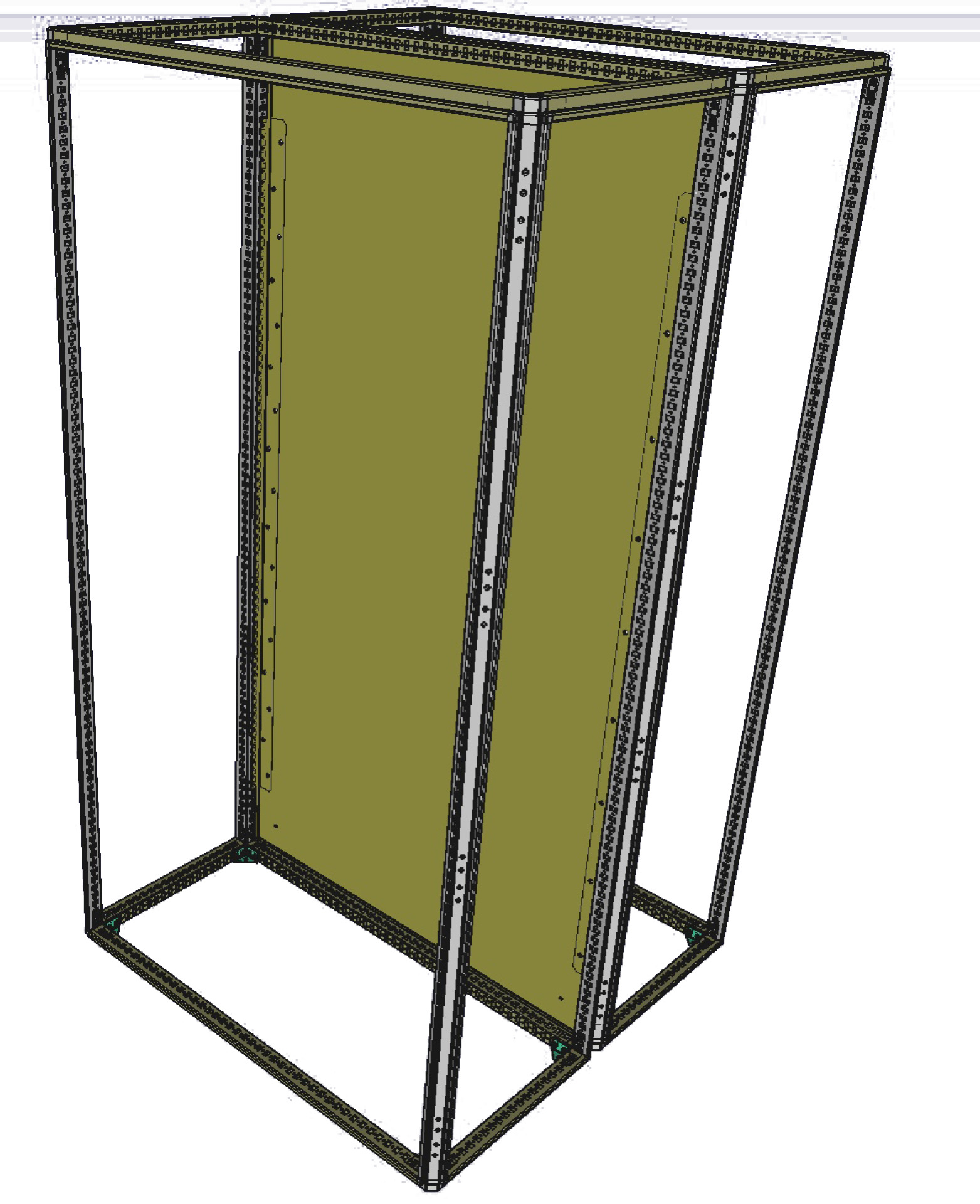 ESV Wand 47HE Typ A, 1200 mm, RAL9005, einteilig, nur von innen zu öffnen