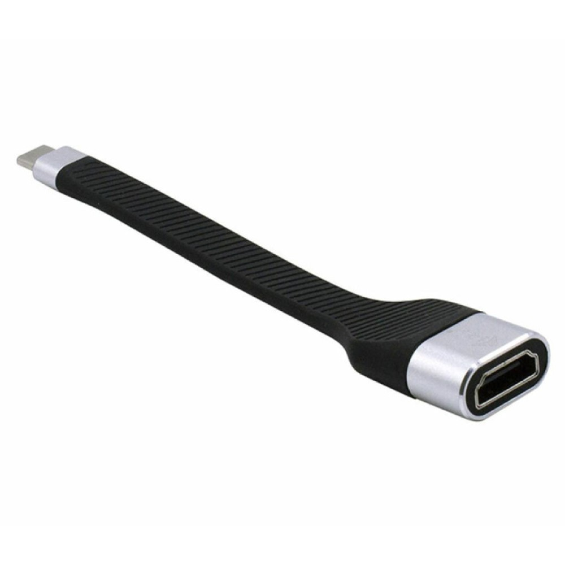 Techly USB-C Stecker auf HDMI-Buchse, kurz, flaches FPC Kabel