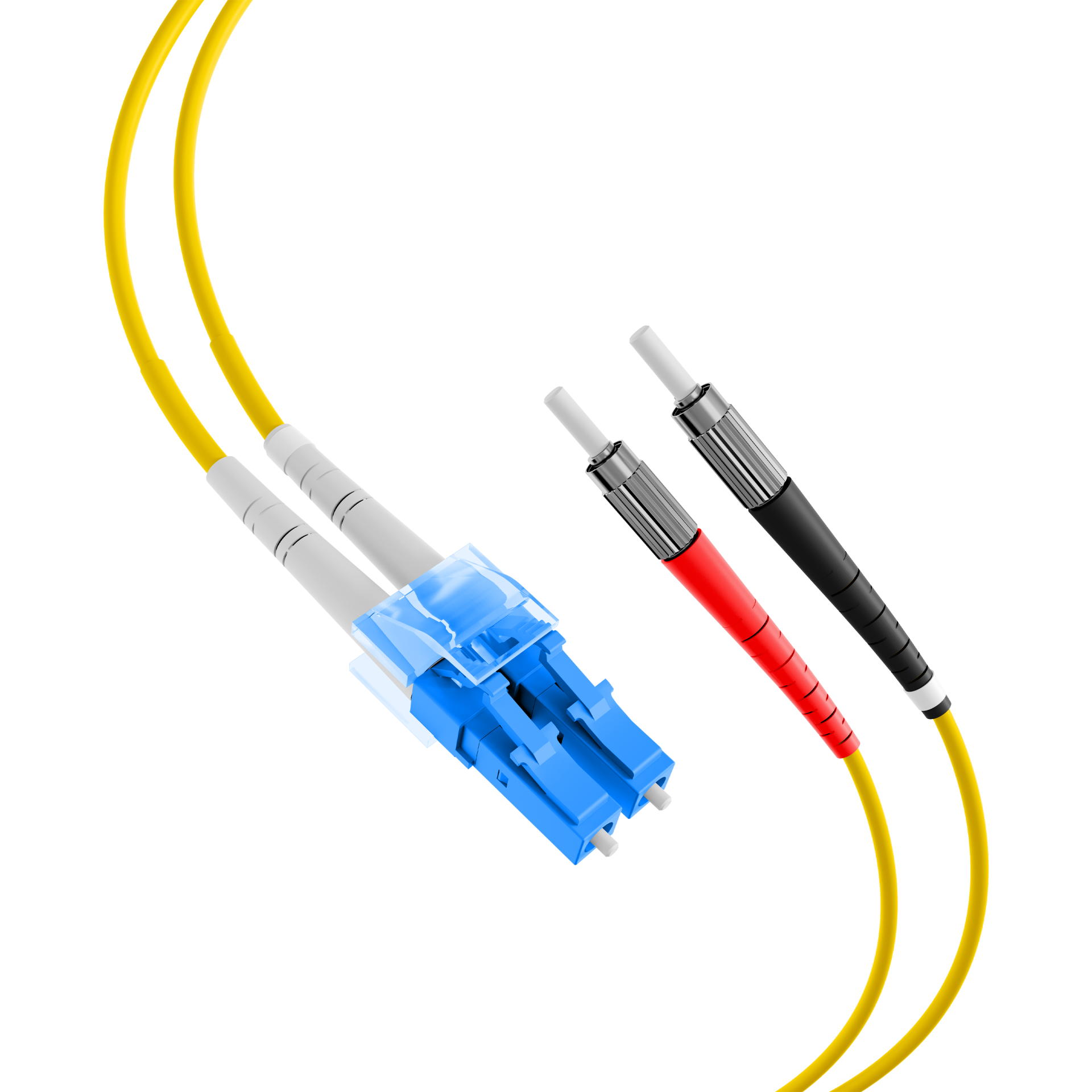 Duplex Patchcable DIN-LC OS2 7,5m LSZH 2mm yellow