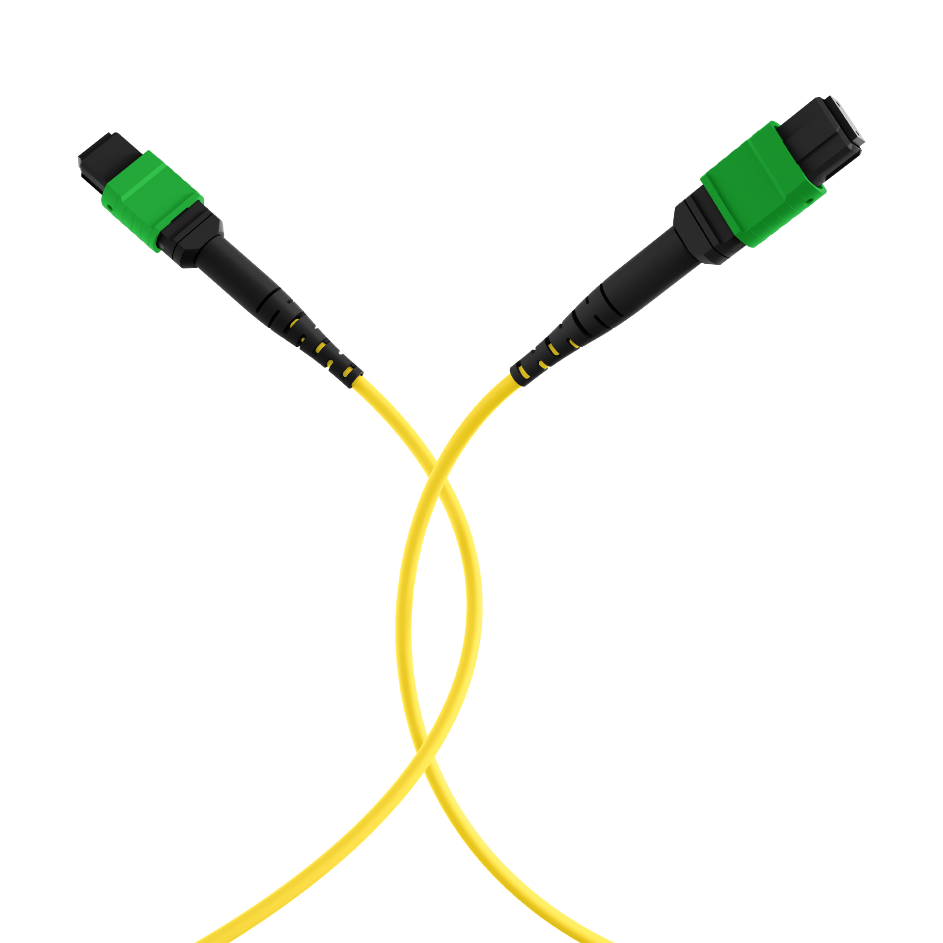 MTP®/APC(F)-MTP®/APC(F) Patchkabel OS2 12 Fasern Typ B LSZH gelb 10m