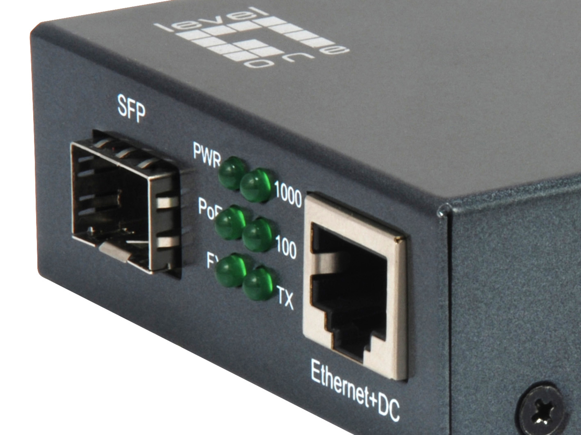 Gigabit Ethernet PoE PSE Media Konverter, 10/100/1000T RJ45 - SFP