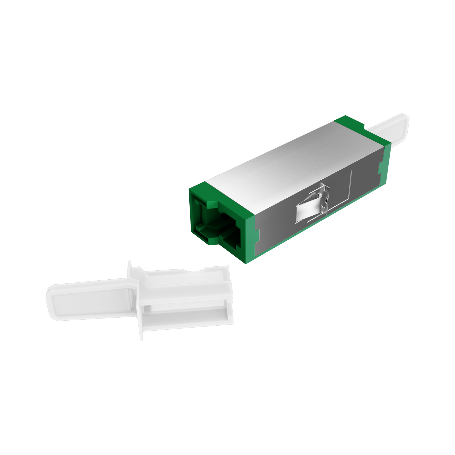R&M Kupplung E2000®/APC Simplex OS2 grün Grade C flanschlos